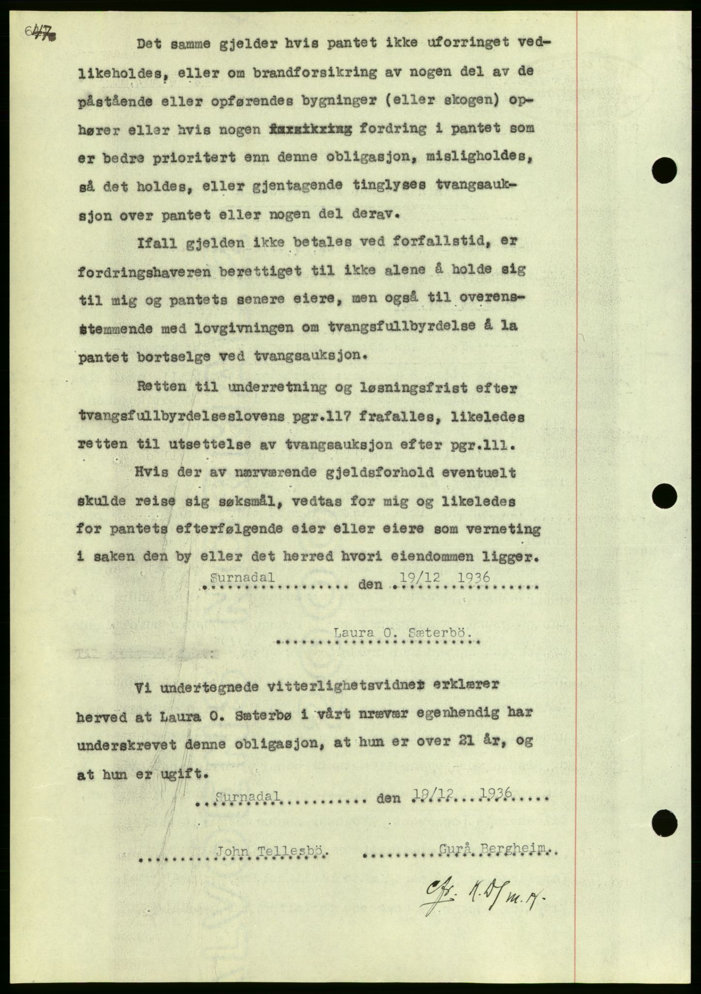 Nordmøre sorenskriveri, AV/SAT-A-4132/1/2/2Ca/L0090: Mortgage book no. B80, 1936-1937, Diary no: : 2912/1936