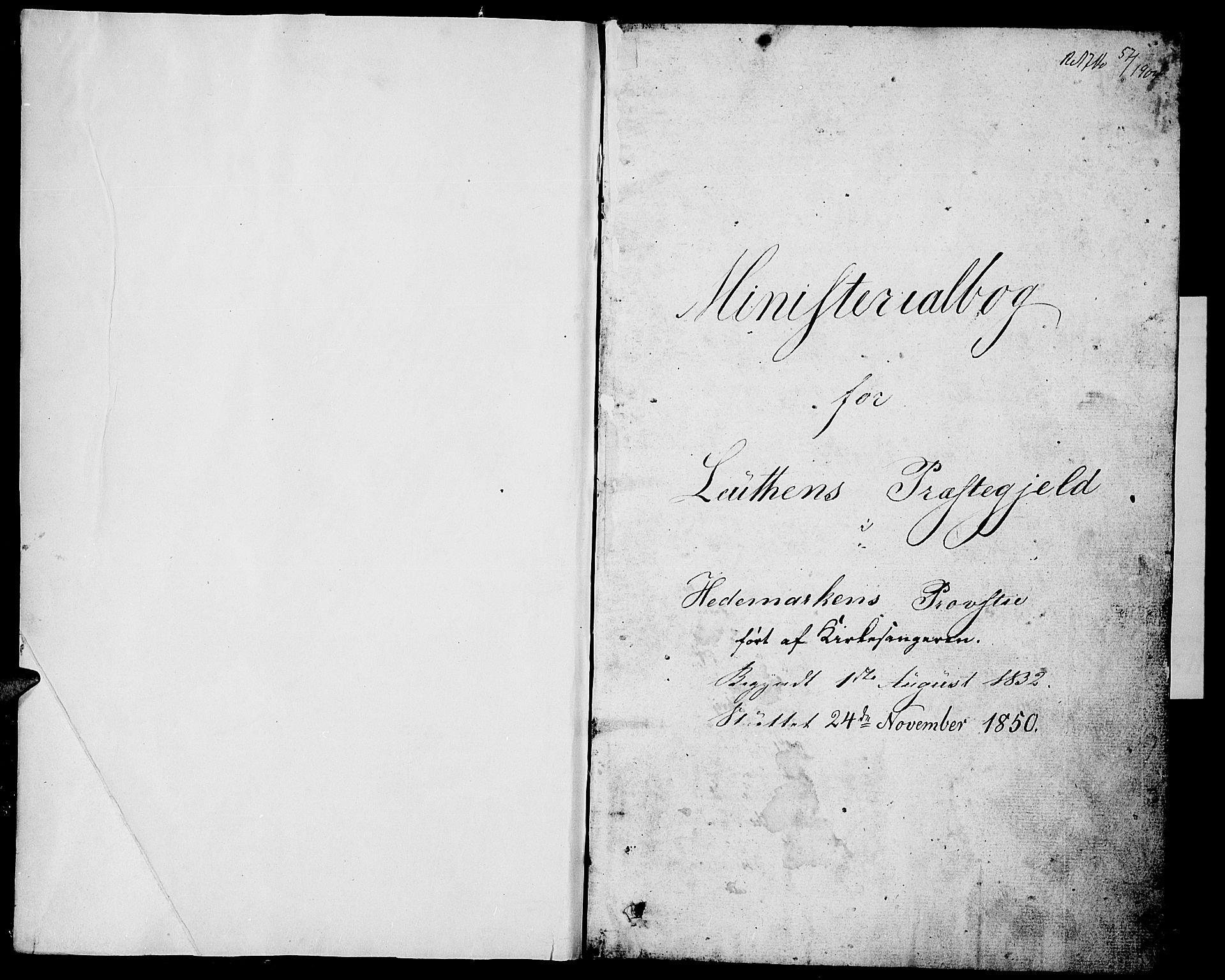 Løten prestekontor, SAH/PREST-022/L/La/L0002: Parish register (copy) no. 2, 1832-1850