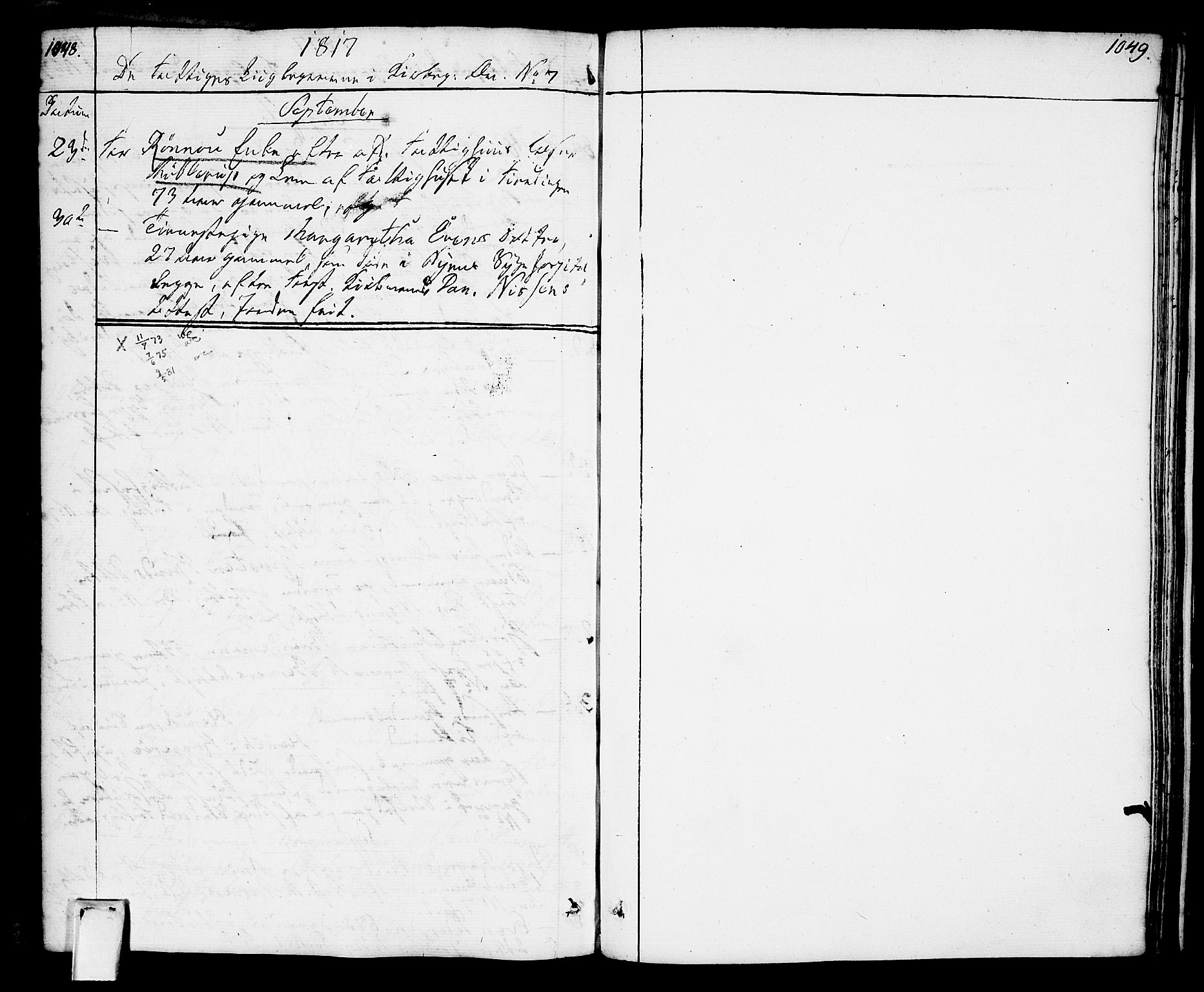 Oslo domkirke Kirkebøker, AV/SAO-A-10752/F/Fa/L0006: Parish register (official) no. 6, 1807-1817, p. 1048-1049