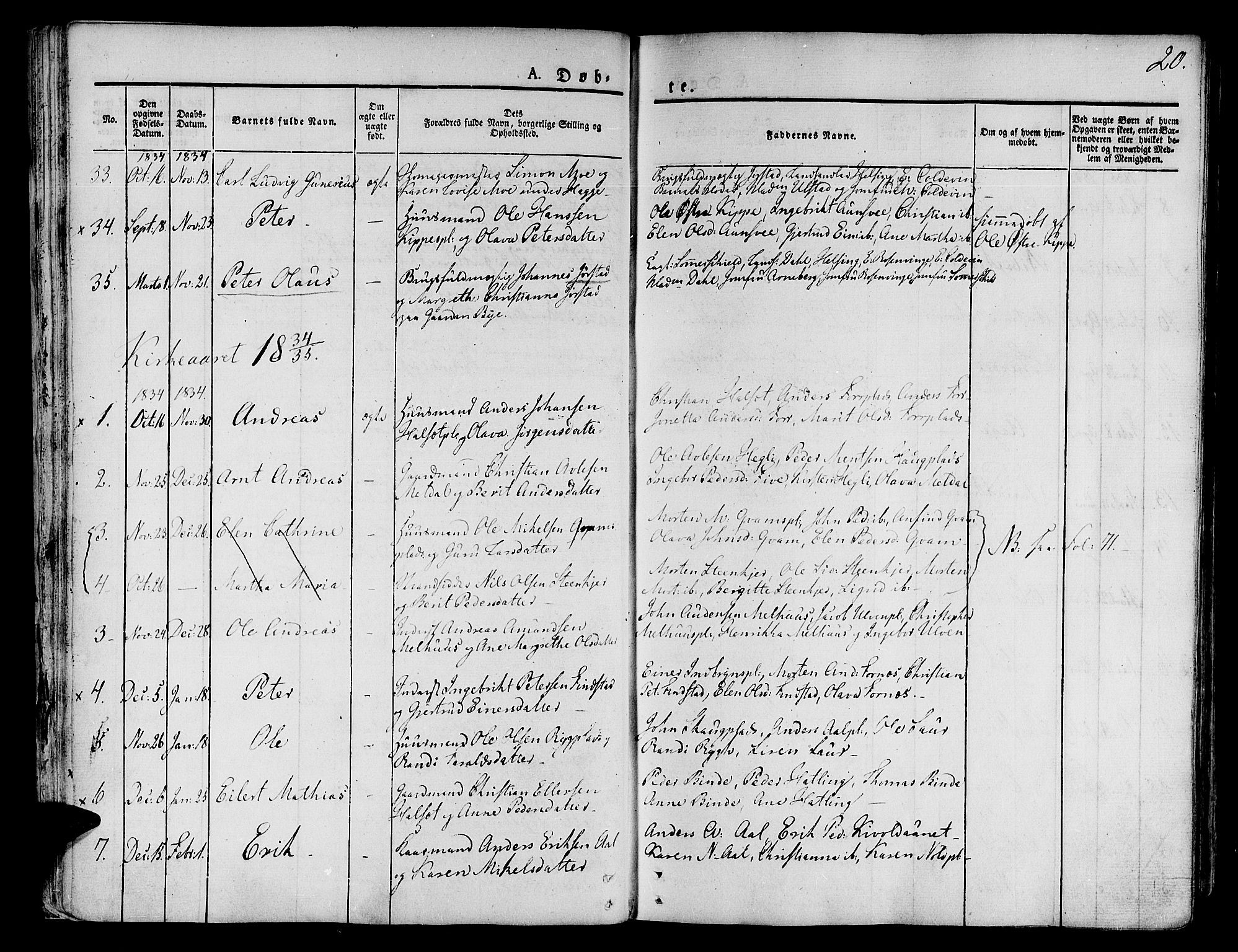 Ministerialprotokoller, klokkerbøker og fødselsregistre - Nord-Trøndelag, SAT/A-1458/746/L0445: Parish register (official) no. 746A04, 1826-1846, p. 20