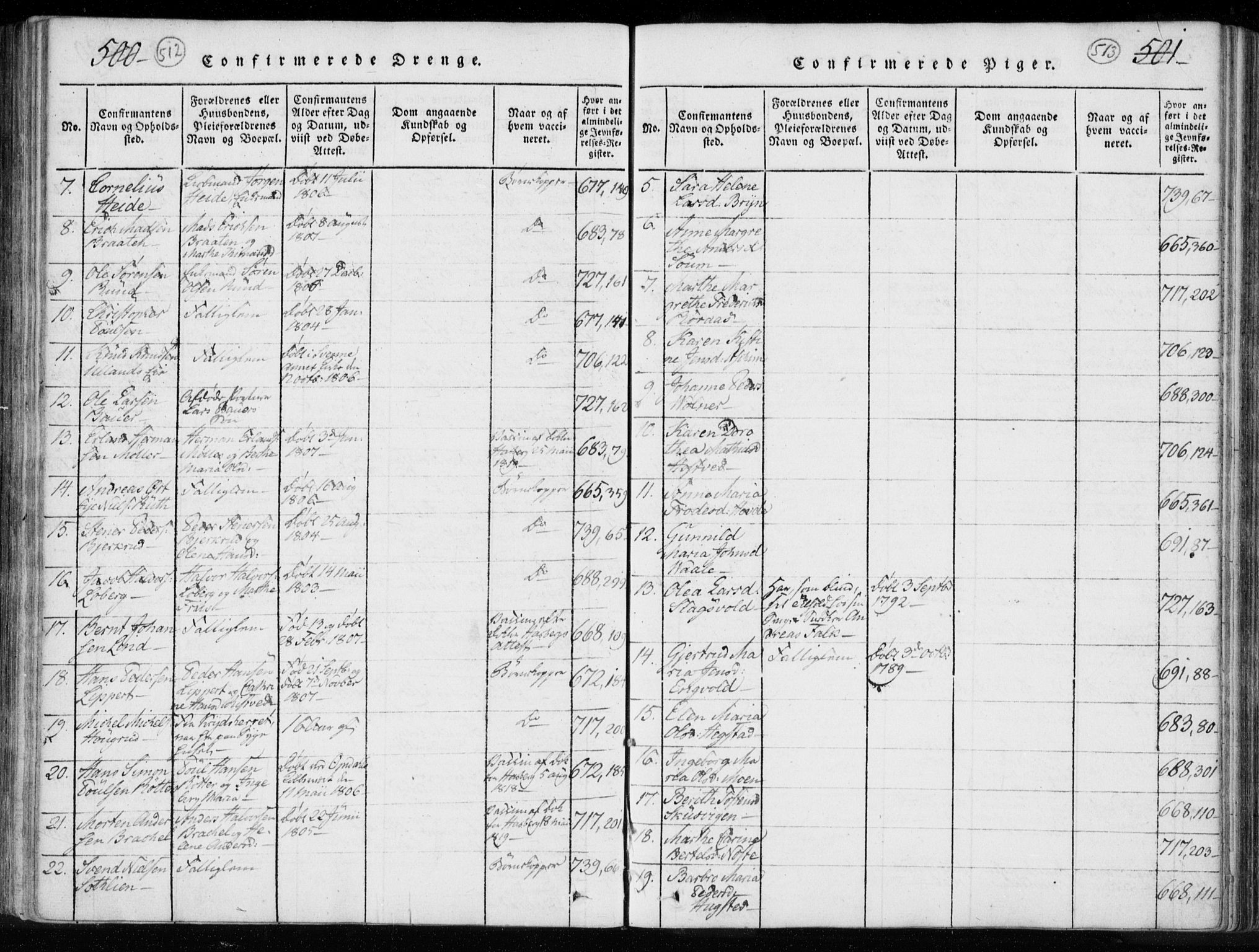 Kongsberg kirkebøker, AV/SAKO-A-22/F/Fa/L0008: Parish register (official) no. I 8, 1816-1839, p. 512-513