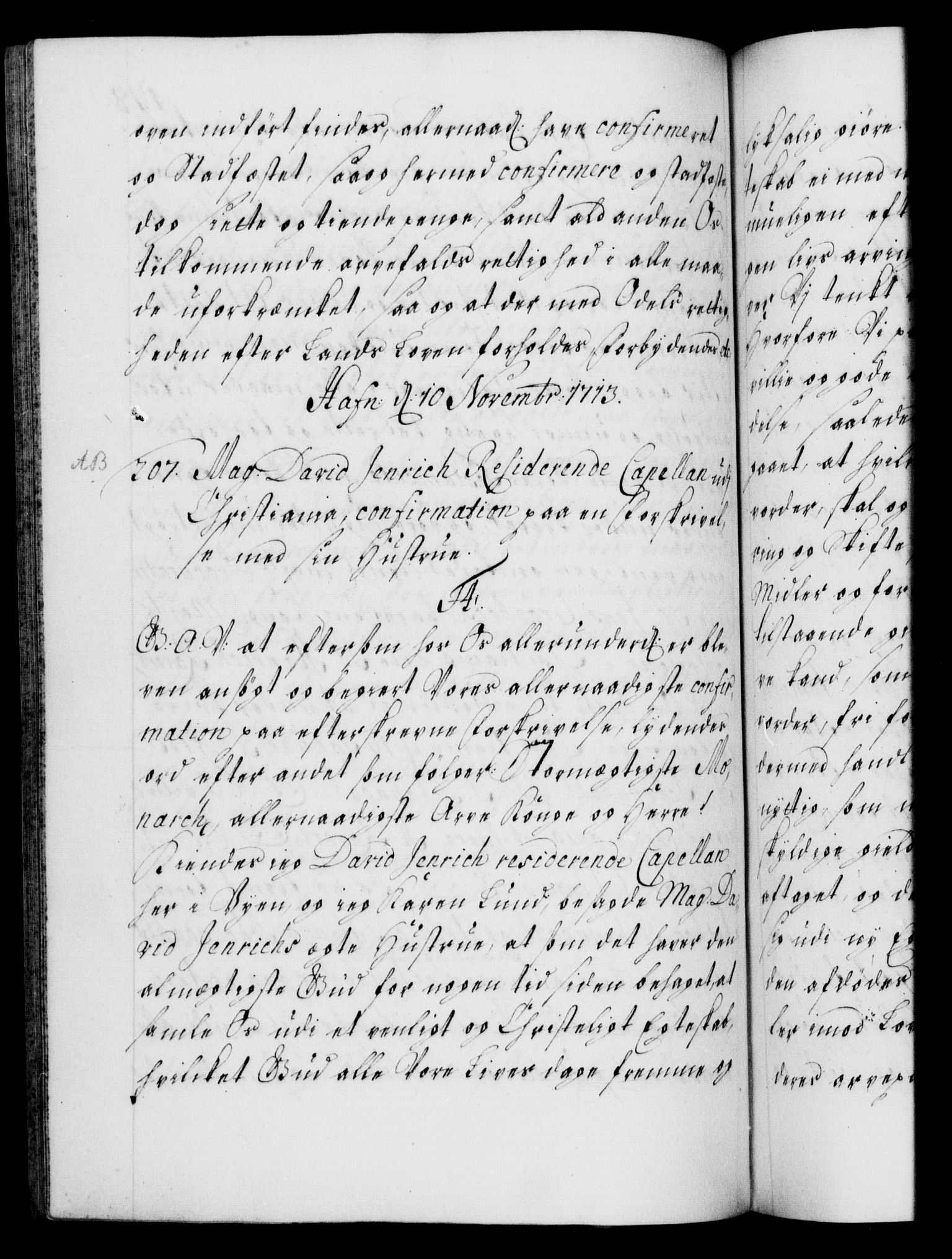 Danske Kanselli 1572-1799, AV/RA-EA-3023/F/Fc/Fca/Fcaa/L0021: Norske registre, 1712-1715, p. 178b