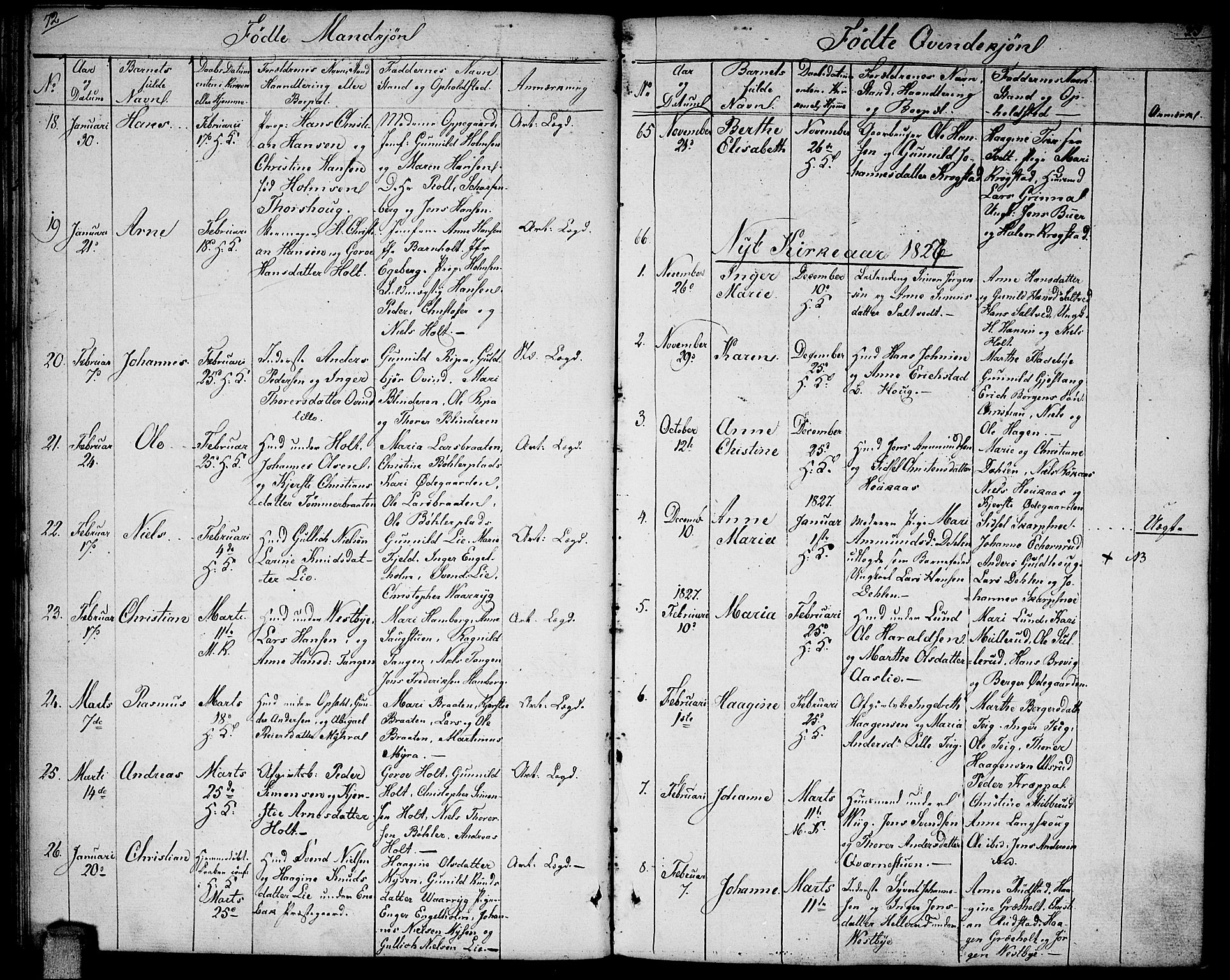 Enebakk prestekontor Kirkebøker, SAO/A-10171c/F/Fa/L0007: Parish register (official) no. I 7, 1823-1832, p. 72-73