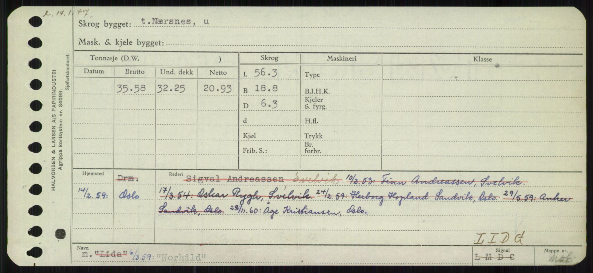 Sjøfartsdirektoratet med forløpere, Skipsmålingen, RA/S-1627/H/Ha/L0004/0001: Fartøy, Mas-R / Fartøy, Mas-Odd, p. 763