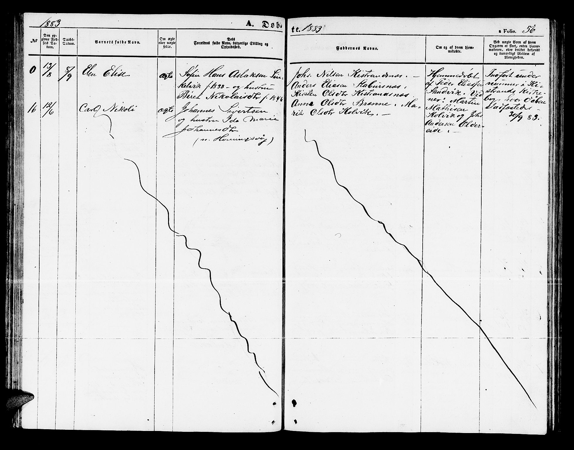 Måsøy sokneprestkontor, AV/SATØ-S-1348/H/Hb/L0003klokker: Parish register (copy) no. 3, 1861-1886, p. 56