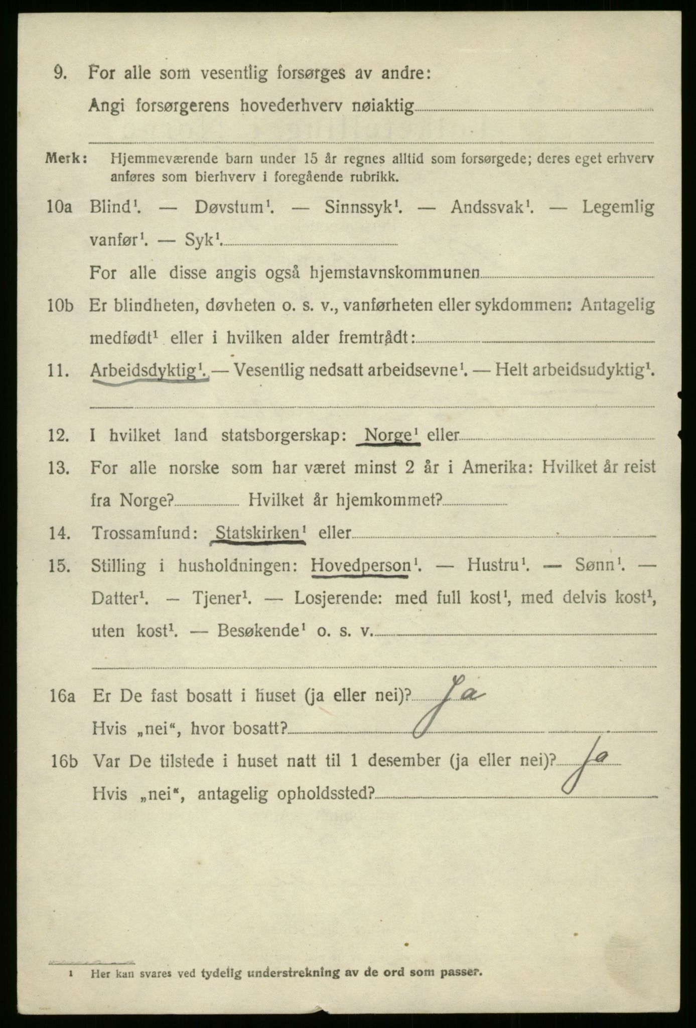 SAB, 1920 census for Breim, 1920, p. 2716