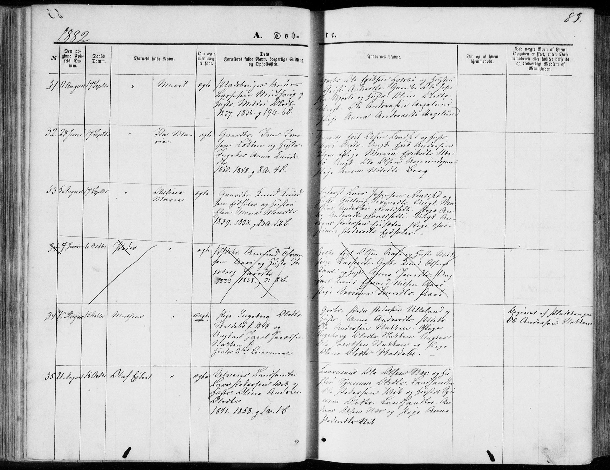 Ministerialprotokoller, klokkerbøker og fødselsregistre - Møre og Romsdal, AV/SAT-A-1454/557/L0681: Parish register (official) no. 557A03, 1869-1886, p. 83