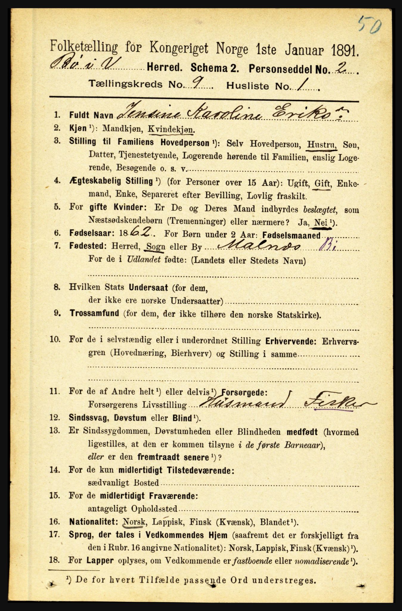 RA, 1891 census for 1867 Bø, 1891, p. 3319