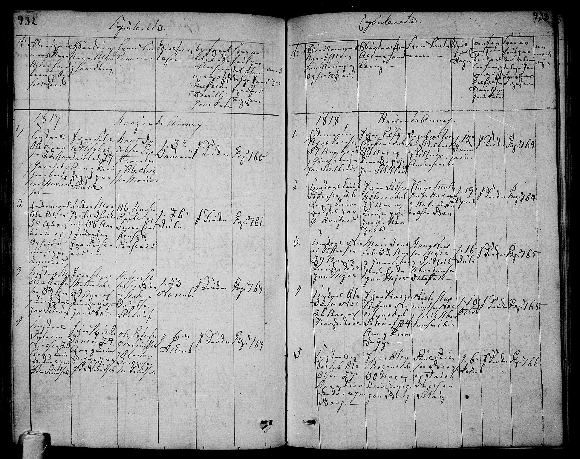 Andebu kirkebøker, SAKO/A-336/F/Fa/L0003: Parish register (official) no. 3 /2, 1815-1828, p. 432-433