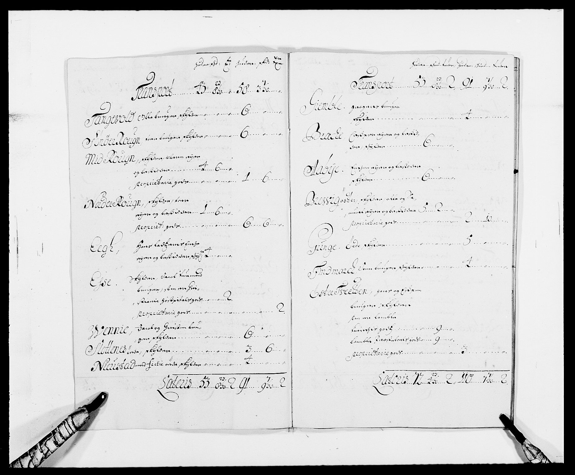 Rentekammeret inntil 1814, Reviderte regnskaper, Fogderegnskap, AV/RA-EA-4092/R34/L2051: Fogderegnskap Bamble, 1688-1691, p. 213