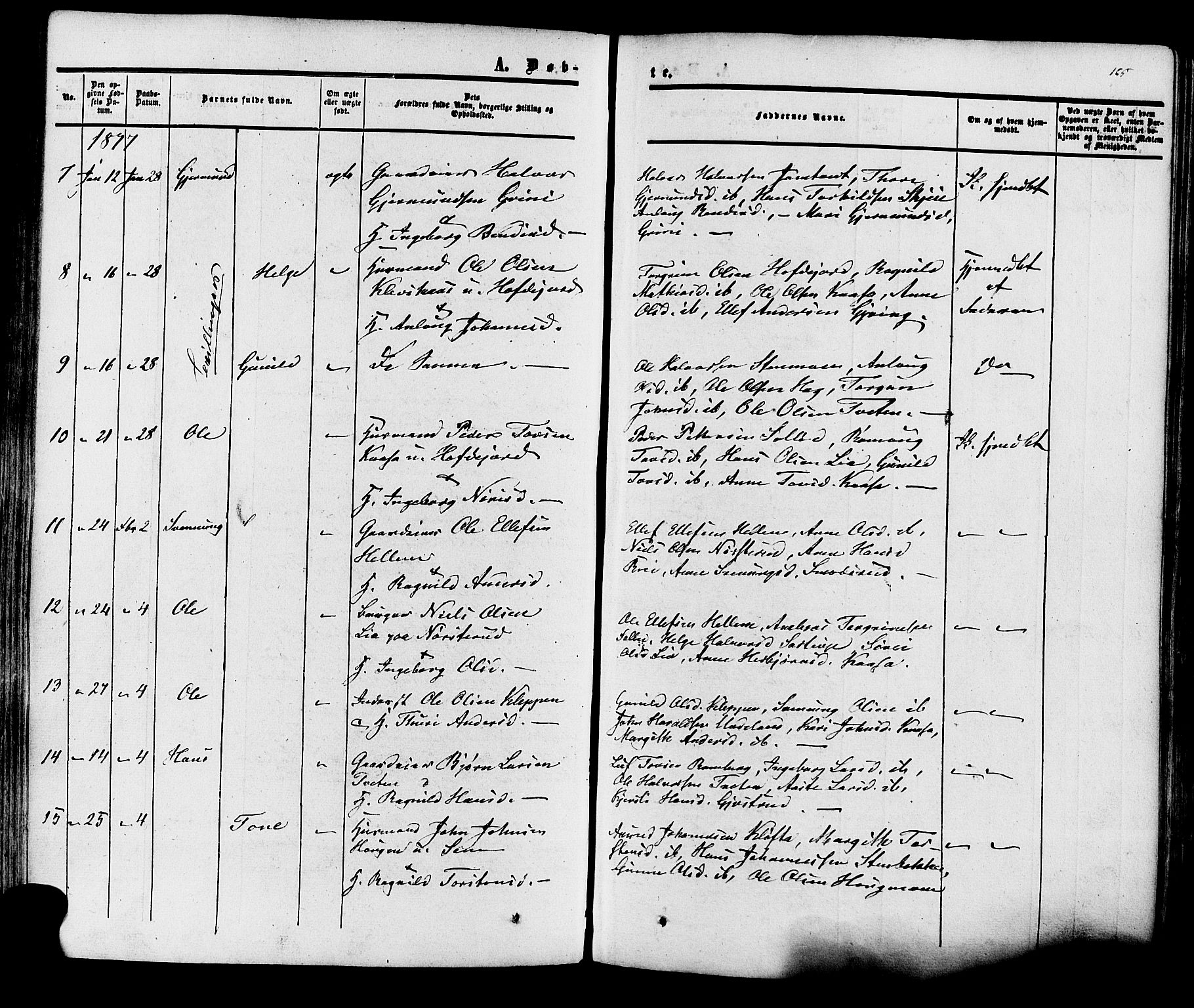 Heddal kirkebøker, SAKO/A-268/F/Fa/L0007: Parish register (official) no. I 7, 1855-1877, p. 165