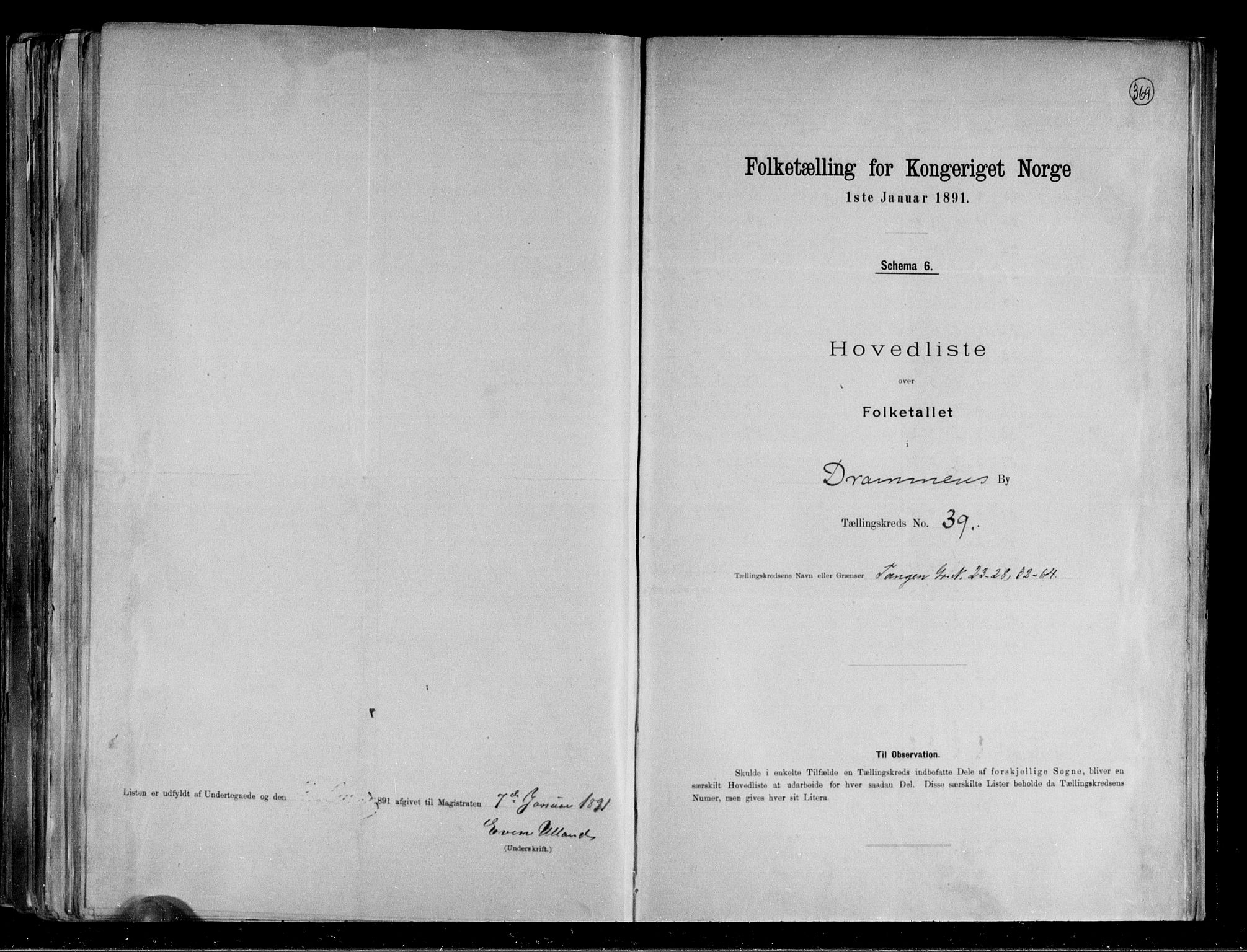 RA, 1891 census for 0602 Drammen, 1891, p. 84