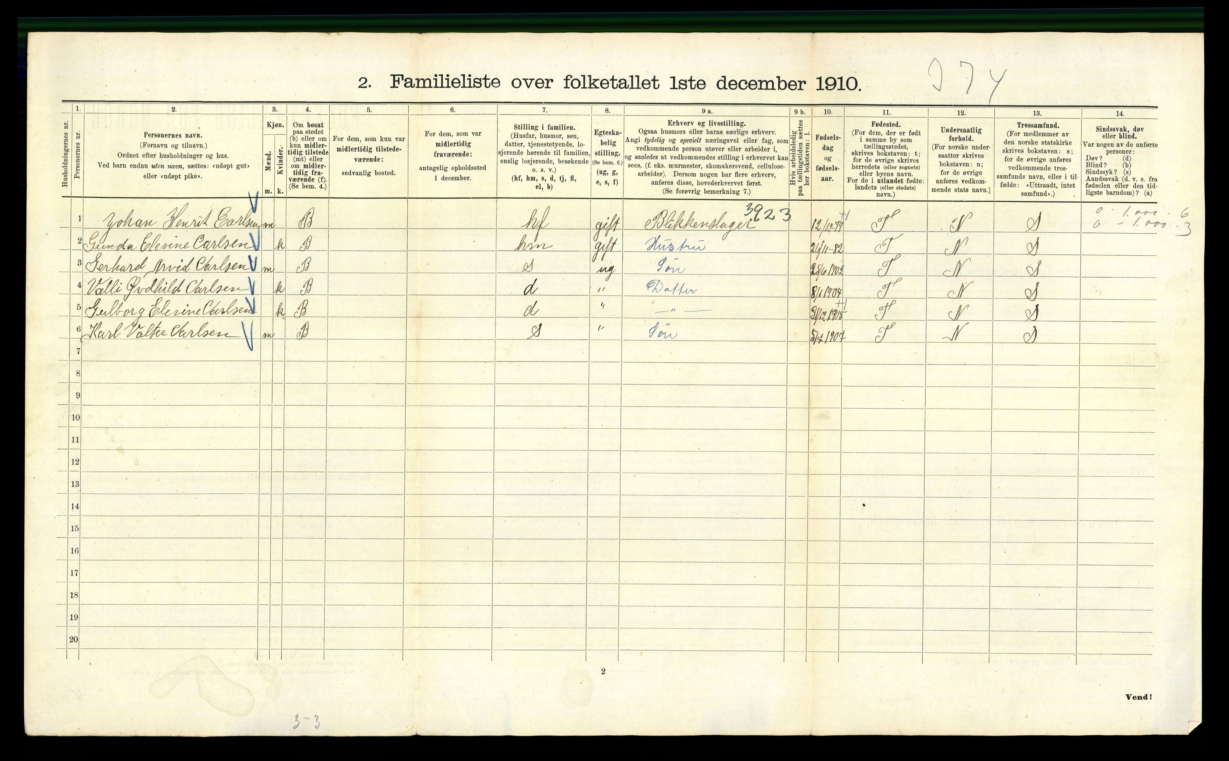 RA, 1910 census for Kristiania, 1910, p. 117942