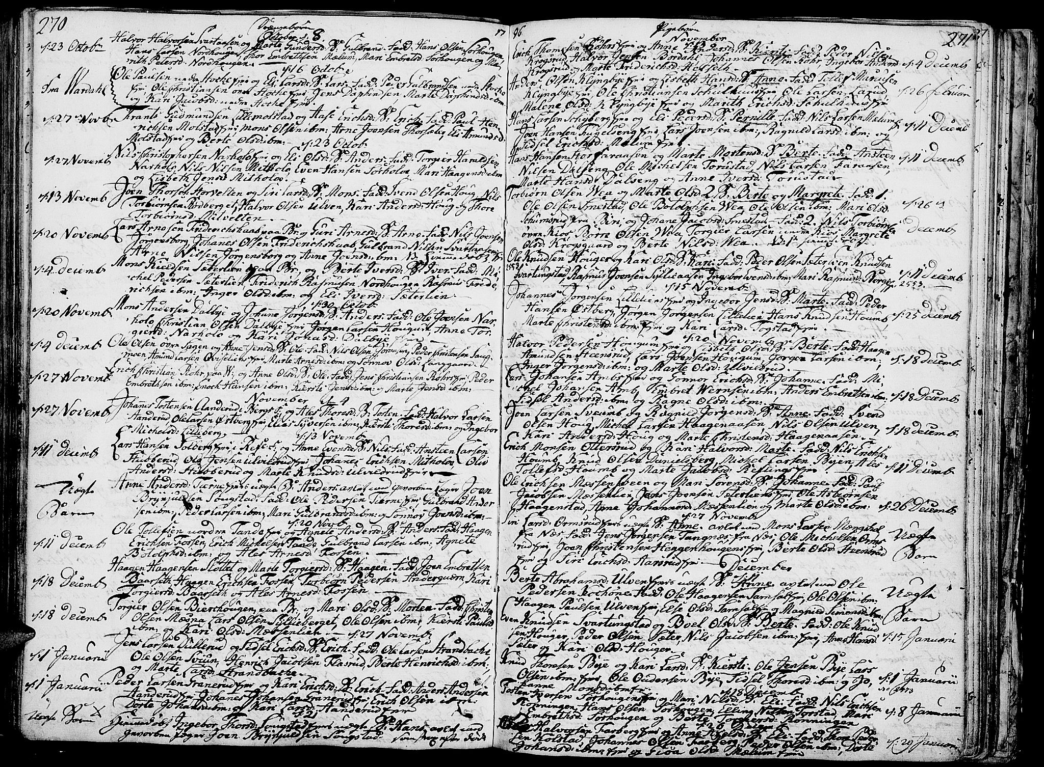 Ringsaker prestekontor, SAH/PREST-014/K/Ka/L0003: Parish register (official) no. 3, 1775-1798, p. 270-271