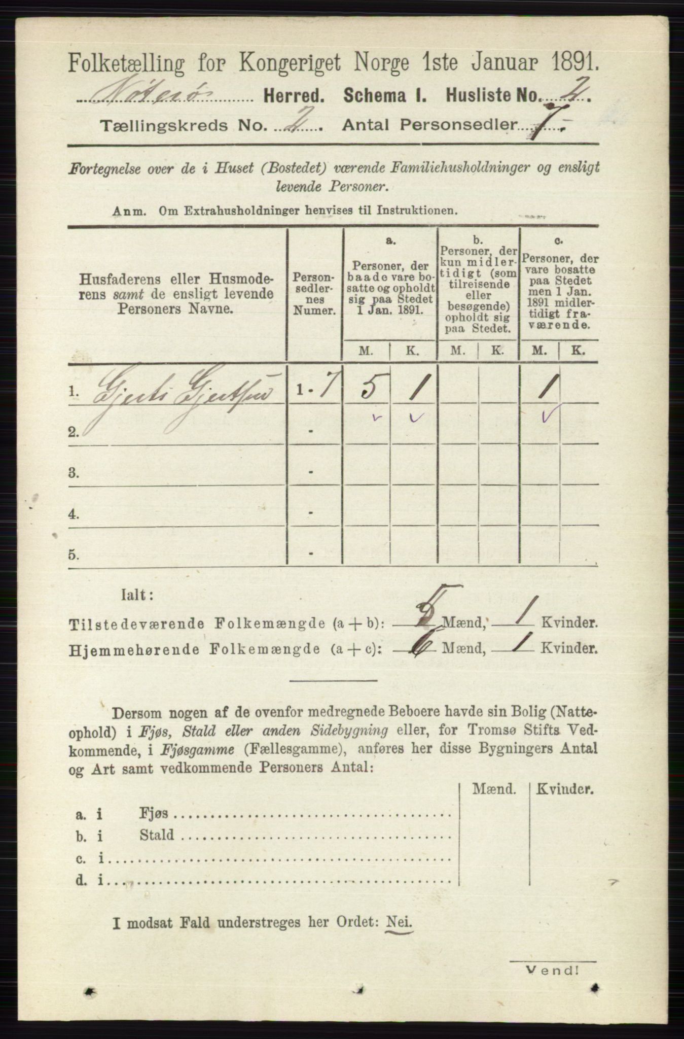 RA, 1891 census for 0722 Nøtterøy, 1891, p. 741