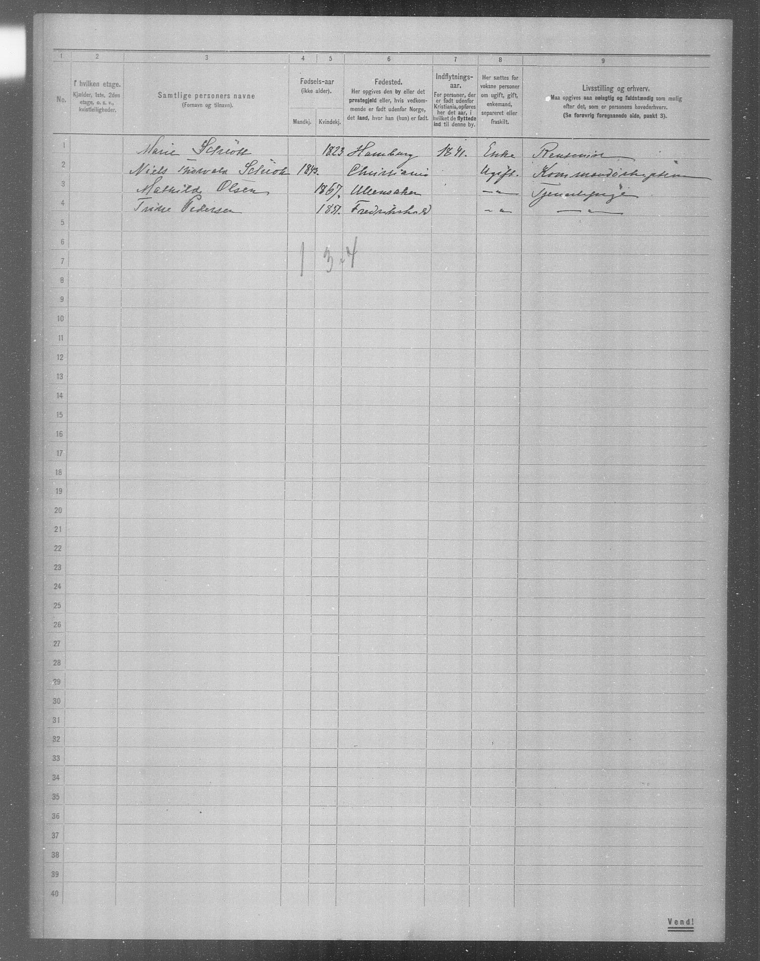 OBA, Municipal Census 1904 for Kristiania, 1904, p. 10570