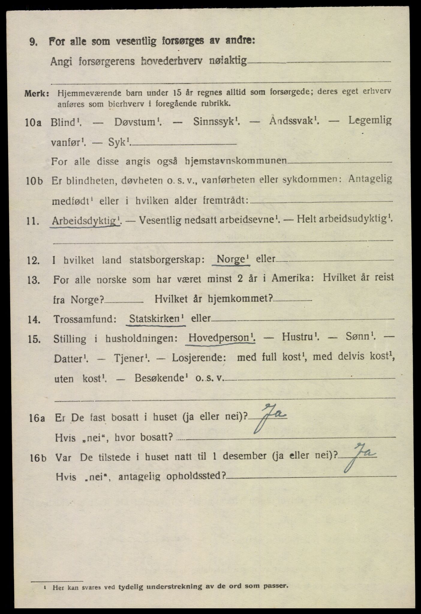 SAK, 1920 census for Iveland, 1920, p. 604