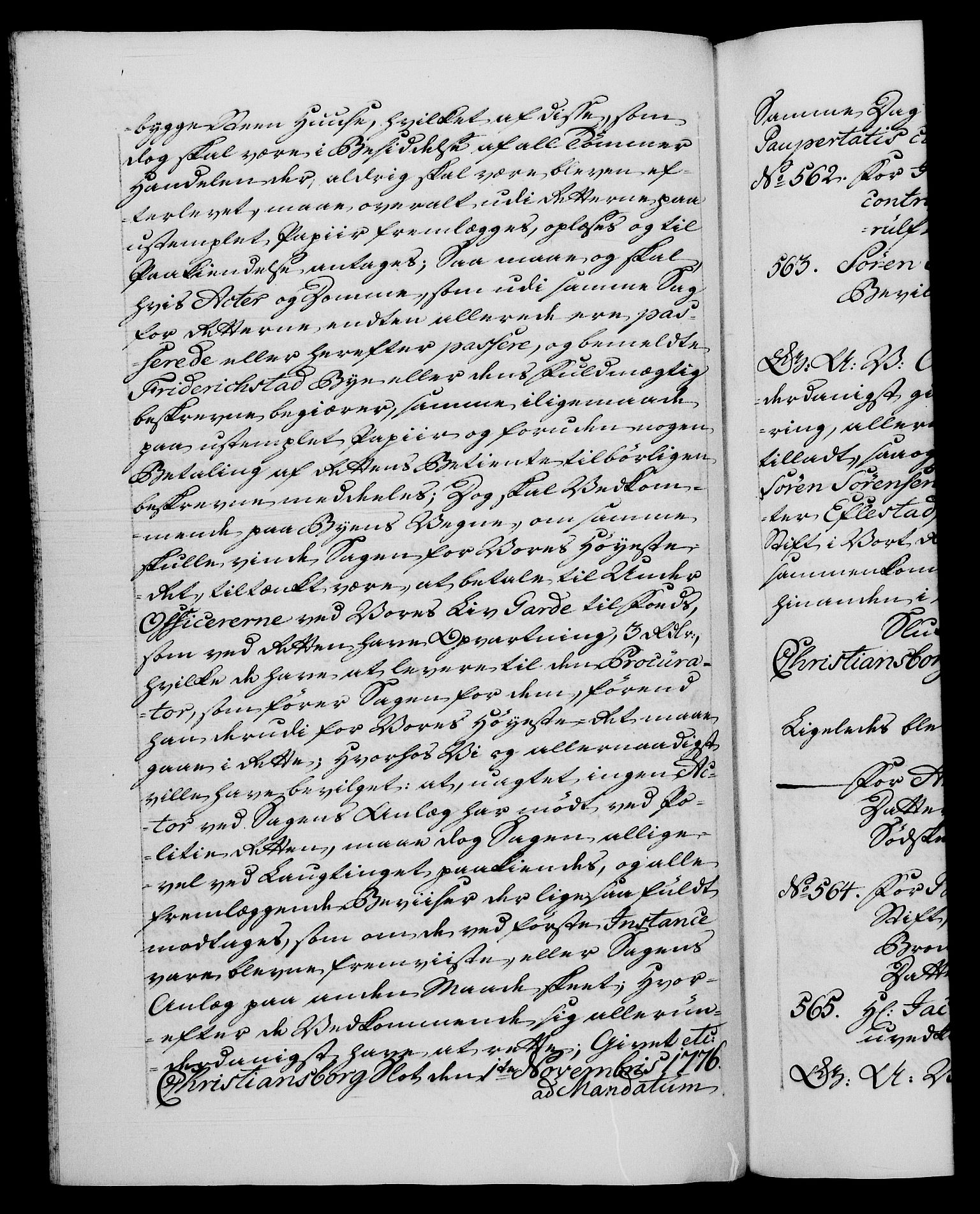 Danske Kanselli 1572-1799, RA/EA-3023/F/Fc/Fca/Fcaa/L0047: Norske registre, 1776-1778, p. 342b