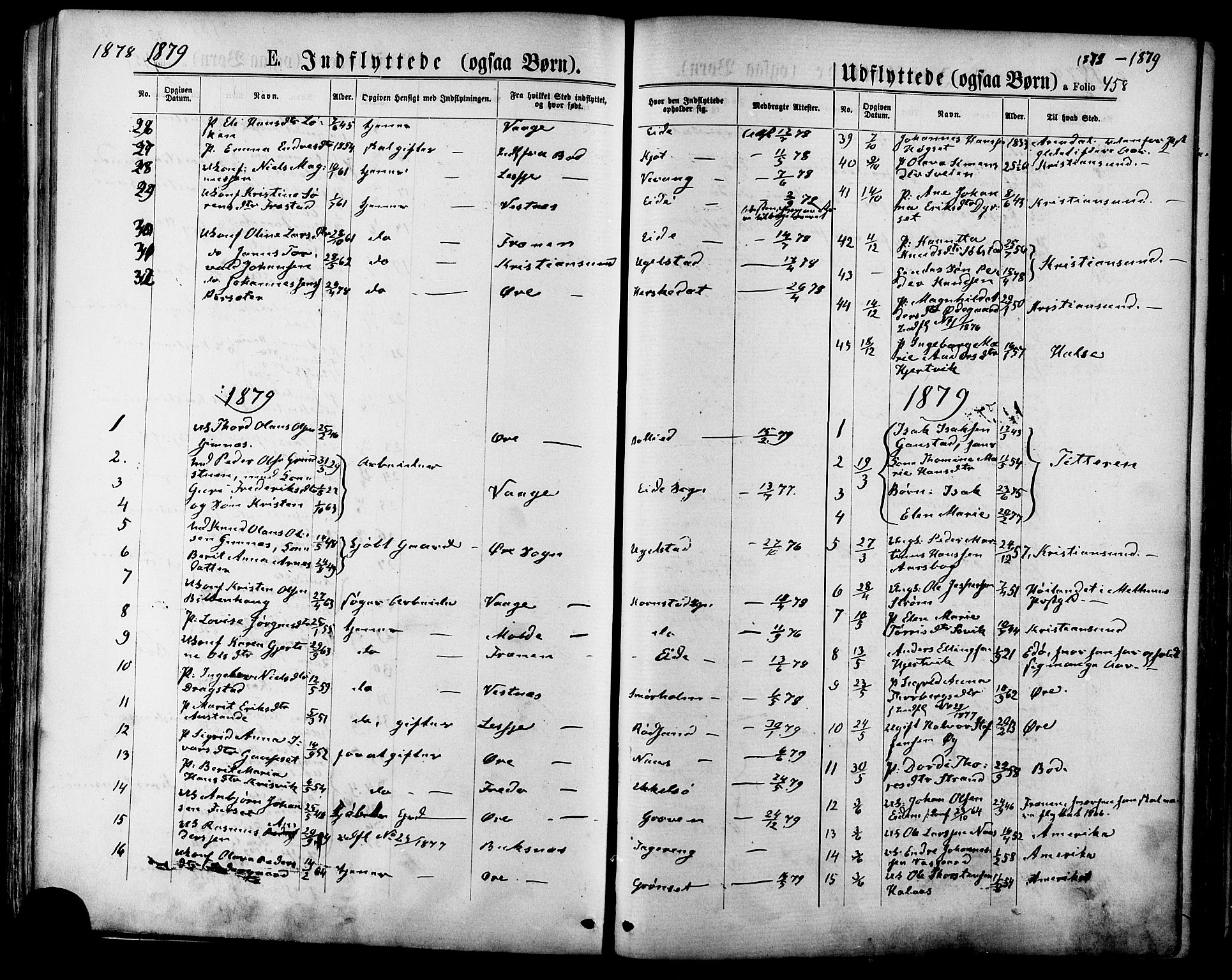 Ministerialprotokoller, klokkerbøker og fødselsregistre - Møre og Romsdal, SAT/A-1454/568/L0805: Parish register (official) no. 568A12 /1, 1869-1884, p. 458