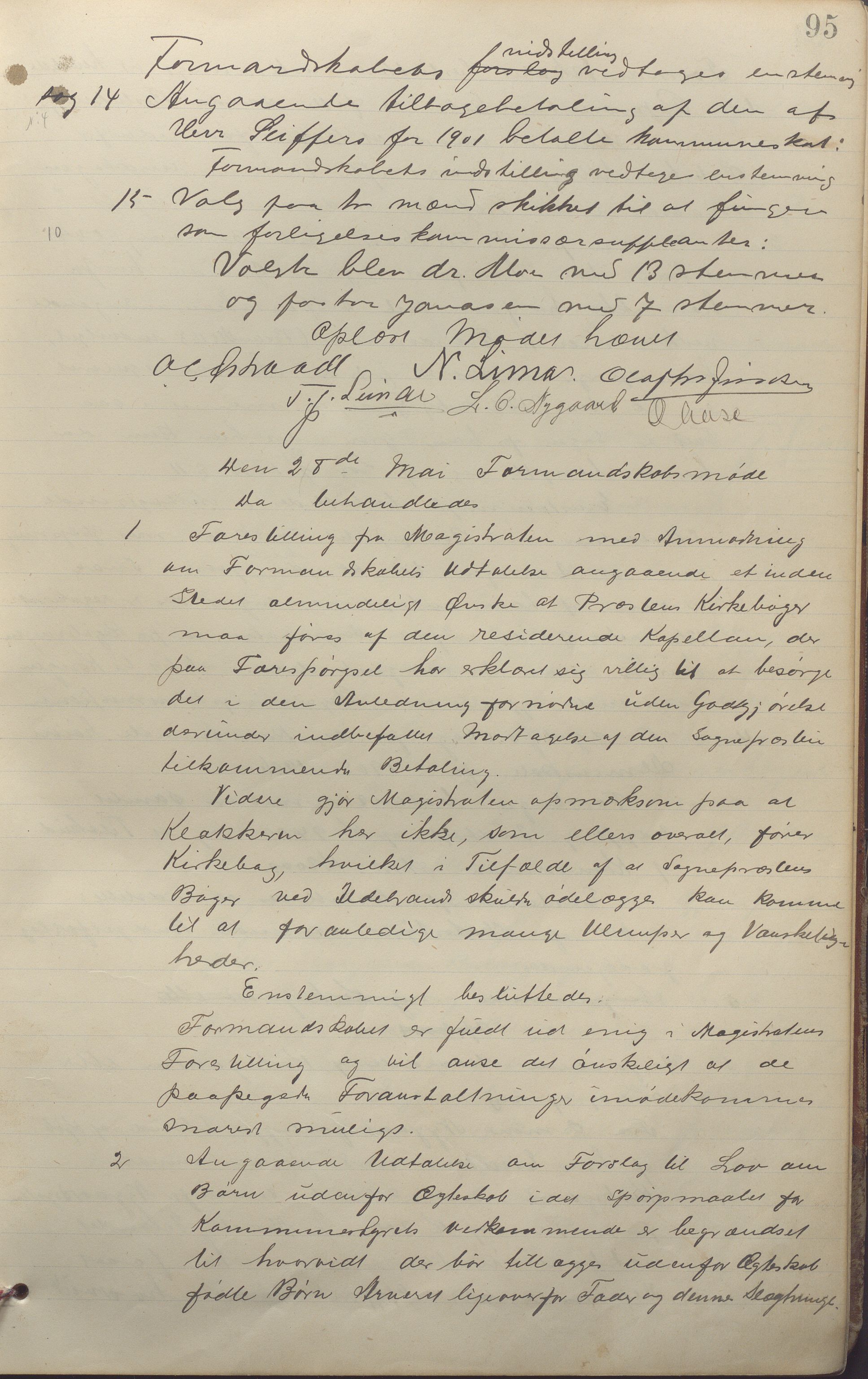 Sandnes kommune - Formannskapet og Bystyret, IKAR/K-100188/Aa/L0006: Møtebok, 1902-1909, p. 95