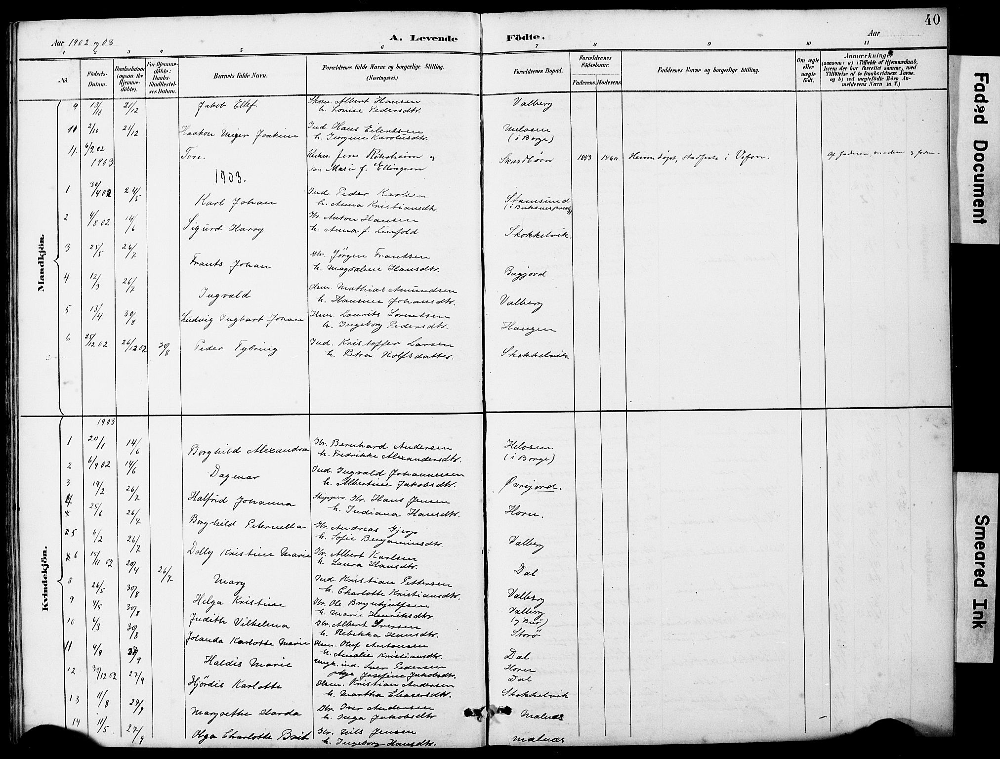 Ministerialprotokoller, klokkerbøker og fødselsregistre - Nordland, AV/SAT-A-1459/884/L1197: Parish register (copy) no. 884C03, 1888-1926, p. 40