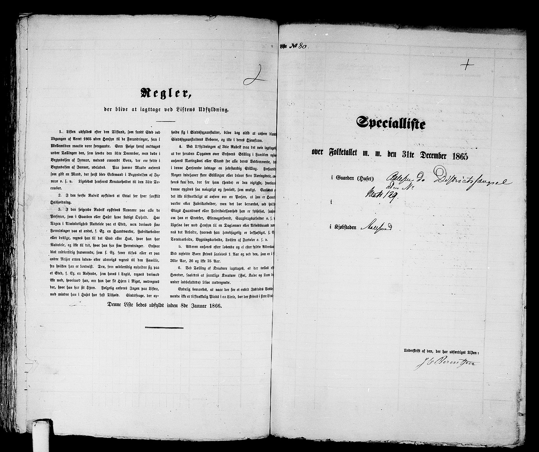 RA, 1865 census for Ålesund, 1865, p. 168