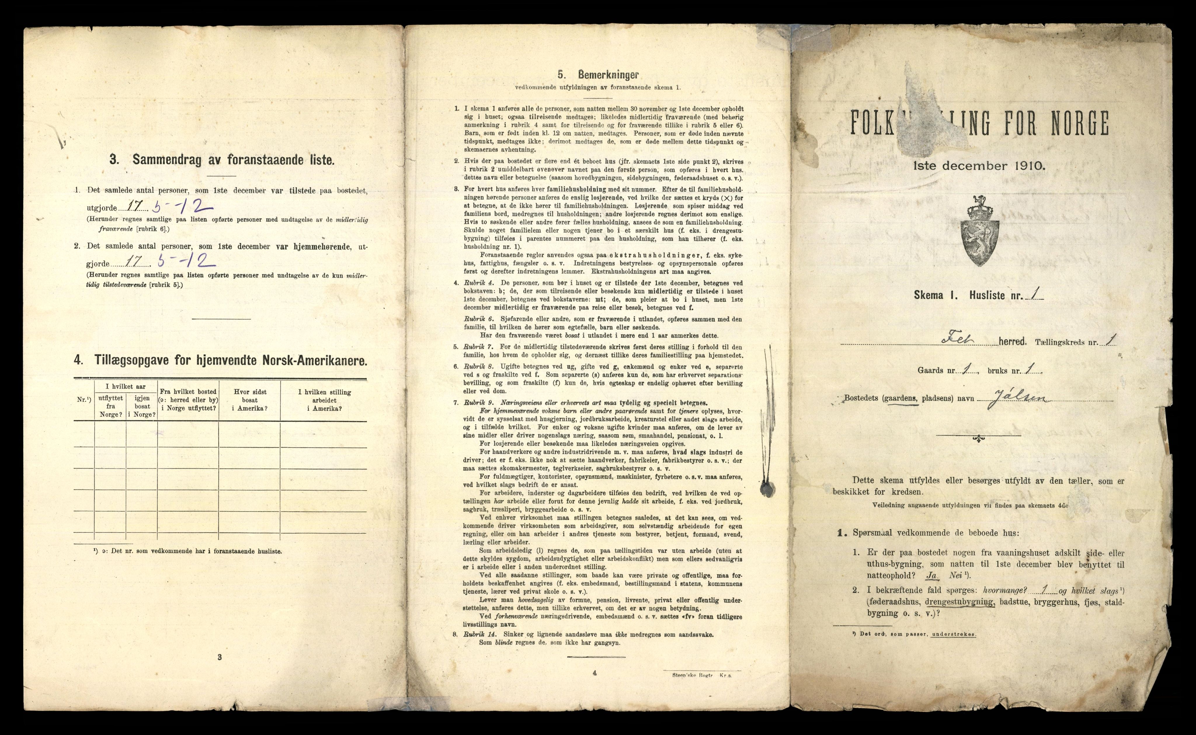 RA, 1910 census for Fet, 1910, p. 35