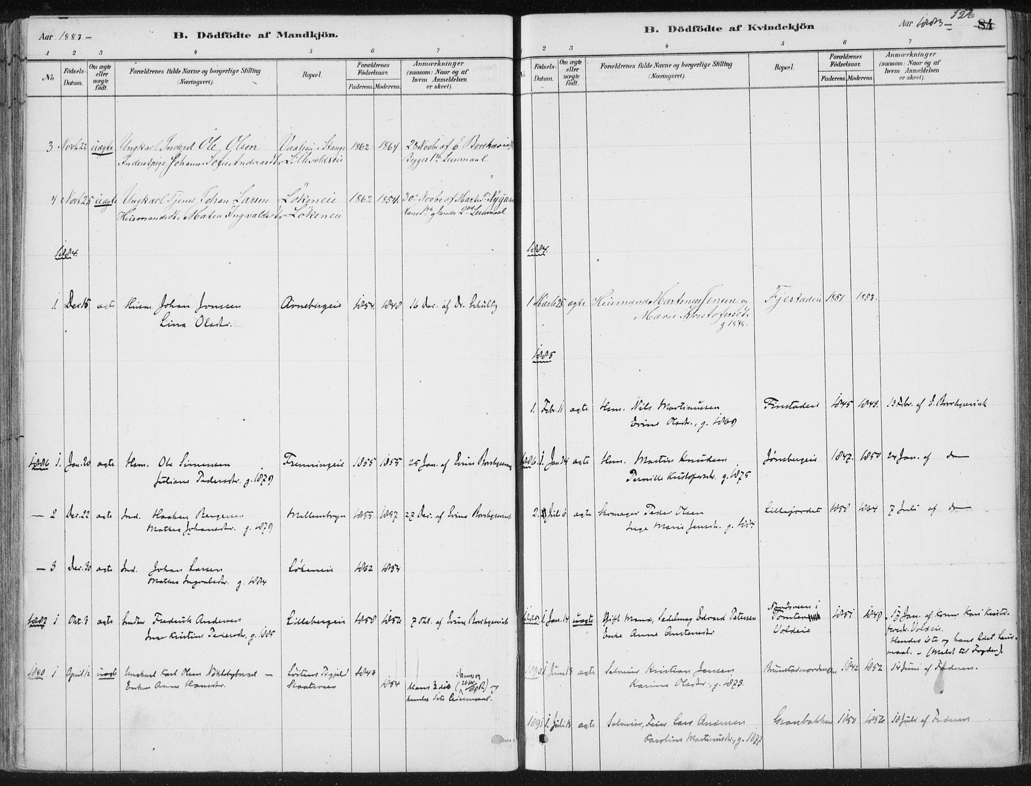 Romedal prestekontor, SAH/PREST-004/K/L0010: Parish register (official) no. 10, 1880-1895, p. 126