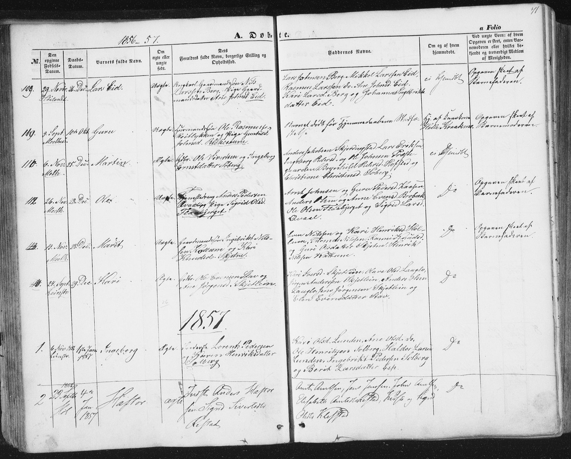 Ministerialprotokoller, klokkerbøker og fødselsregistre - Sør-Trøndelag, AV/SAT-A-1456/691/L1076: Parish register (official) no. 691A08, 1852-1861, p. 71