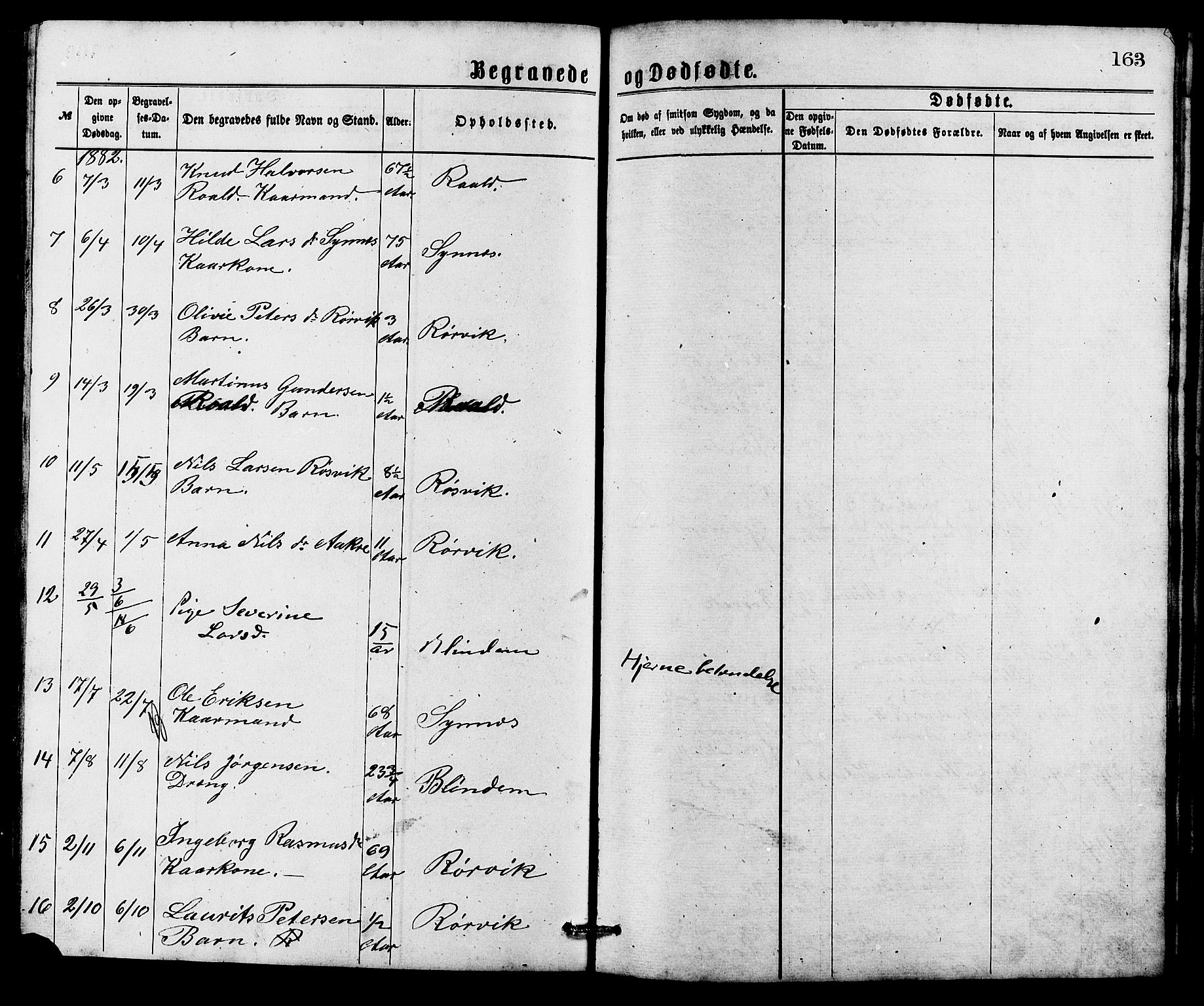 Ministerialprotokoller, klokkerbøker og fødselsregistre - Møre og Romsdal, SAT/A-1454/537/L0521: Parish register (copy) no. 537C02, 1869-1888, p. 163