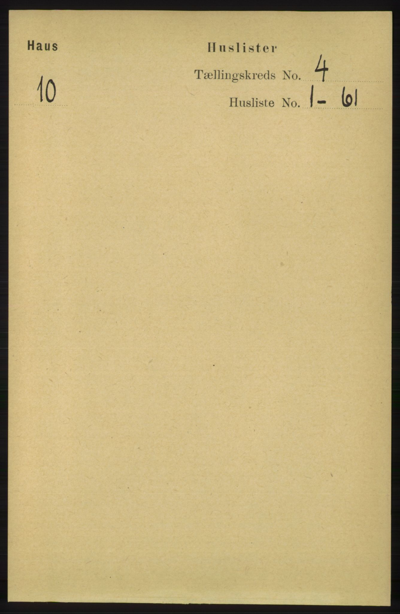 RA, 1891 census for 1250 Haus, 1891, p. 1341