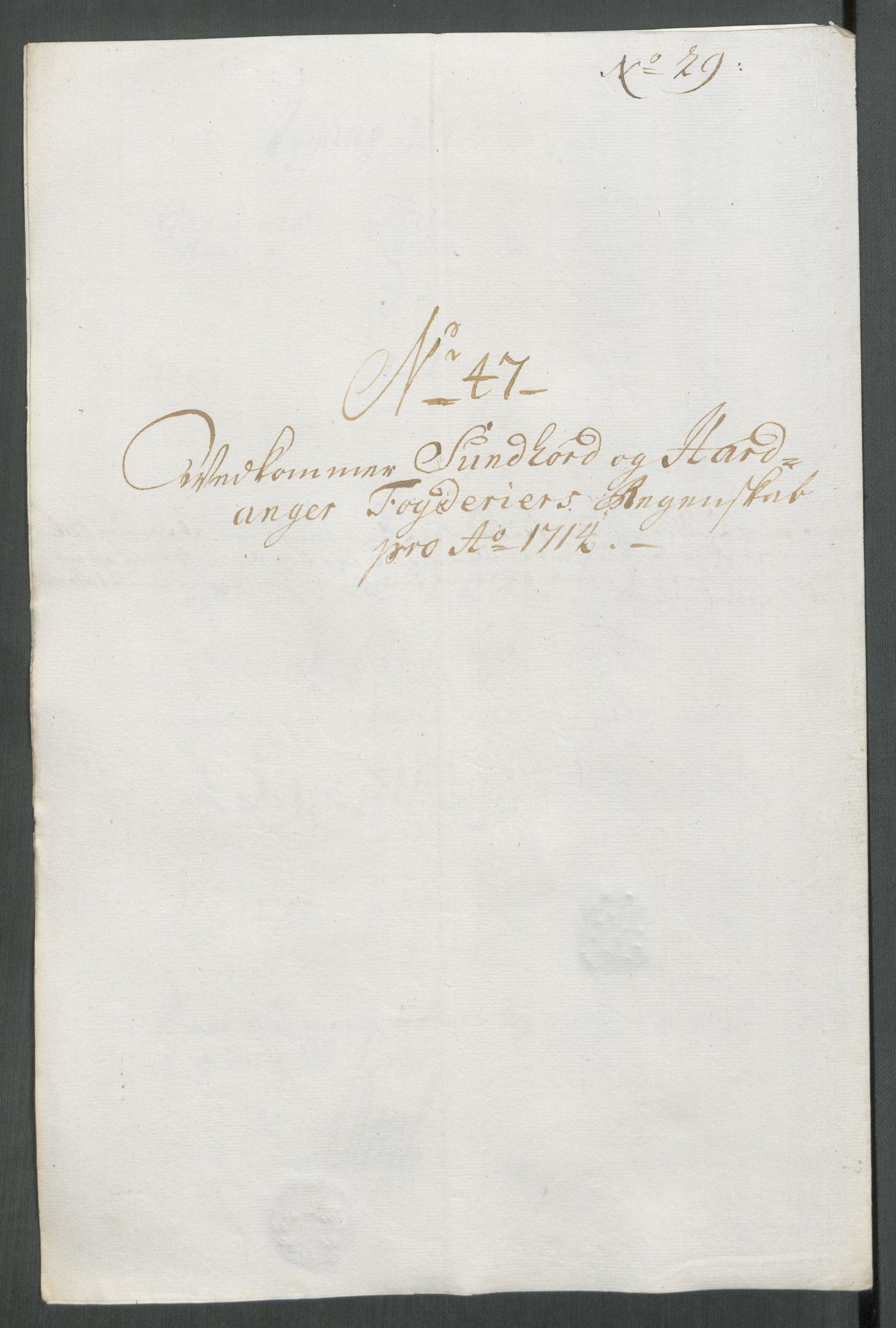 Rentekammeret inntil 1814, Reviderte regnskaper, Fogderegnskap, AV/RA-EA-4092/R48/L2990: Fogderegnskap Sunnhordland og Hardanger, 1714, p. 308