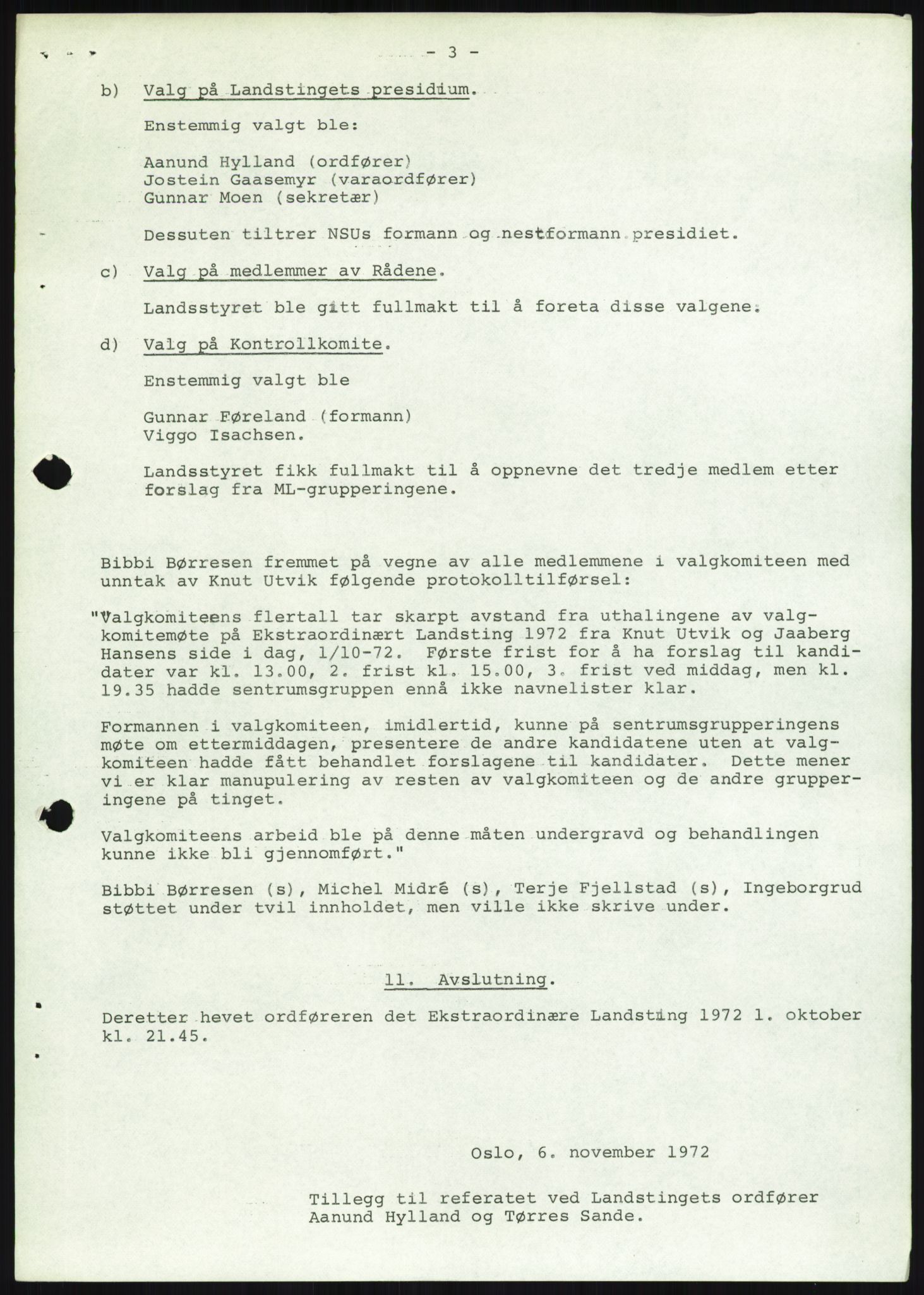 Norsk Studentunion, AV/RA-PA-0794/Fg/L0067: Landstinget, 1968-1979