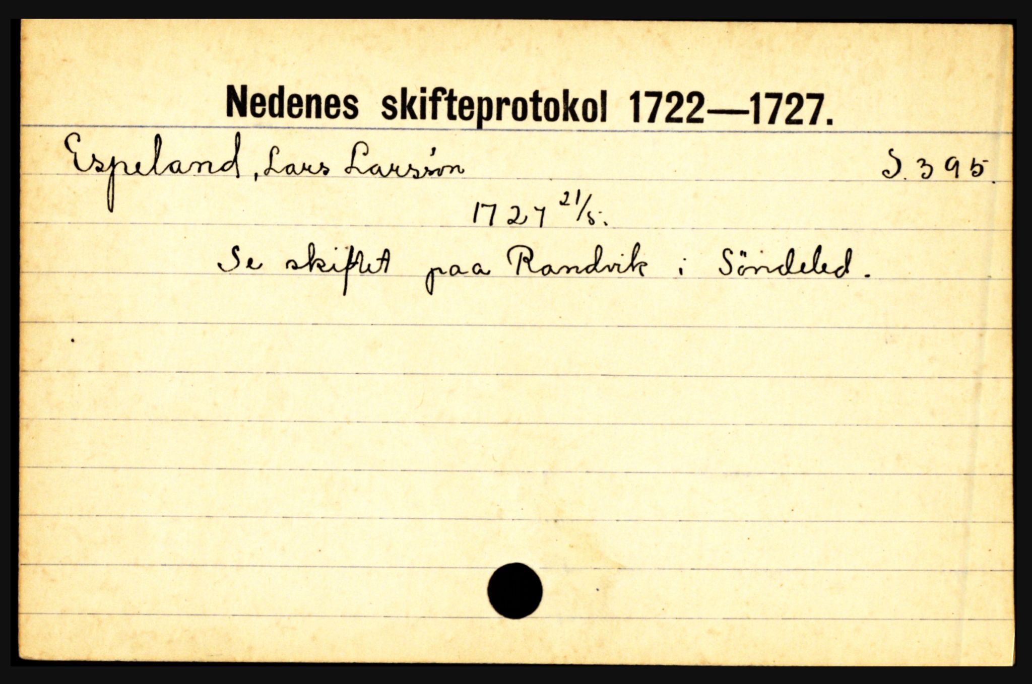 Nedenes sorenskriveri før 1824, AV/SAK-1221-0007/H, p. 6359