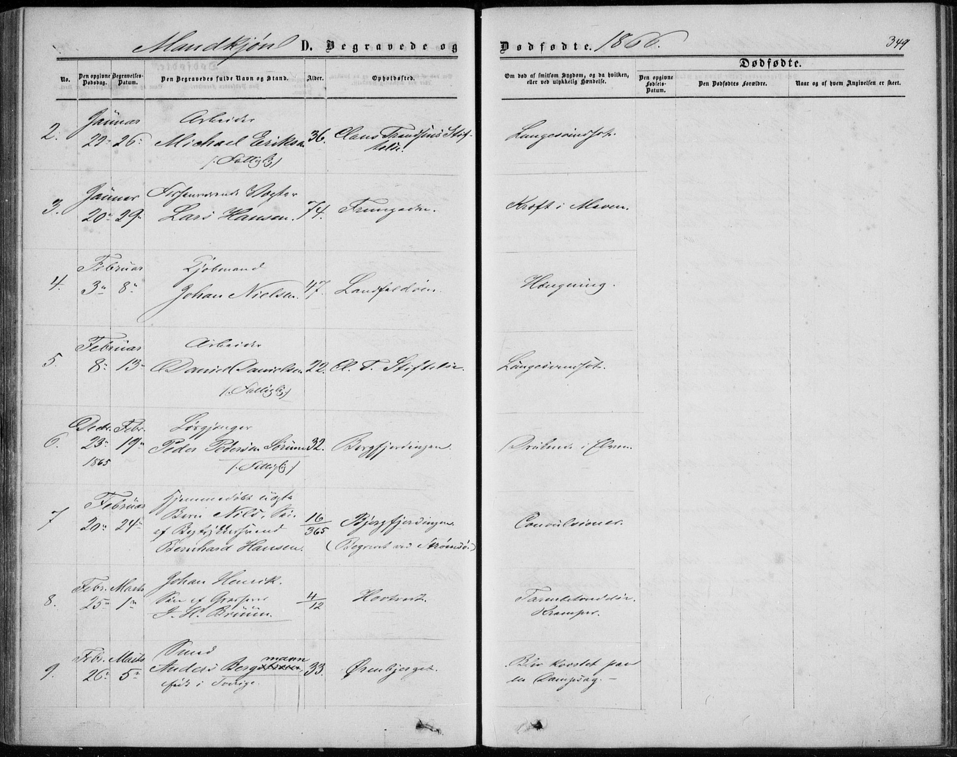 Bragernes kirkebøker, SAKO/A-6/F/Fb/L0003: Parish register (official) no. II 3, 1860-1868, p. 349