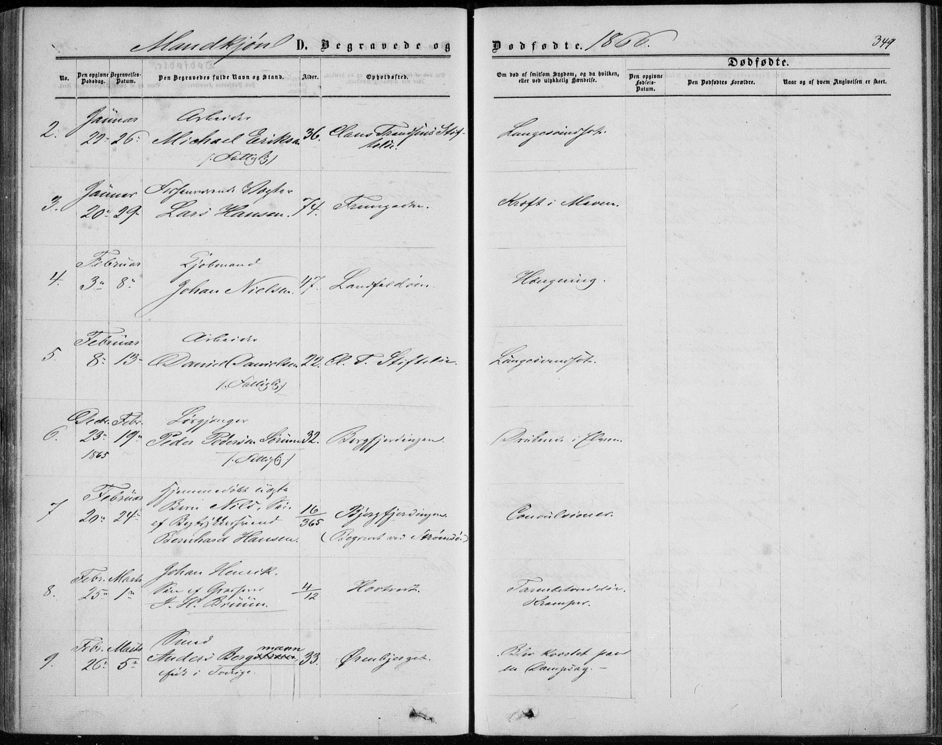 Bragernes kirkebøker, AV/SAKO-A-6/F/Fb/L0003: Parish register (official) no. II 3, 1860-1868, p. 349