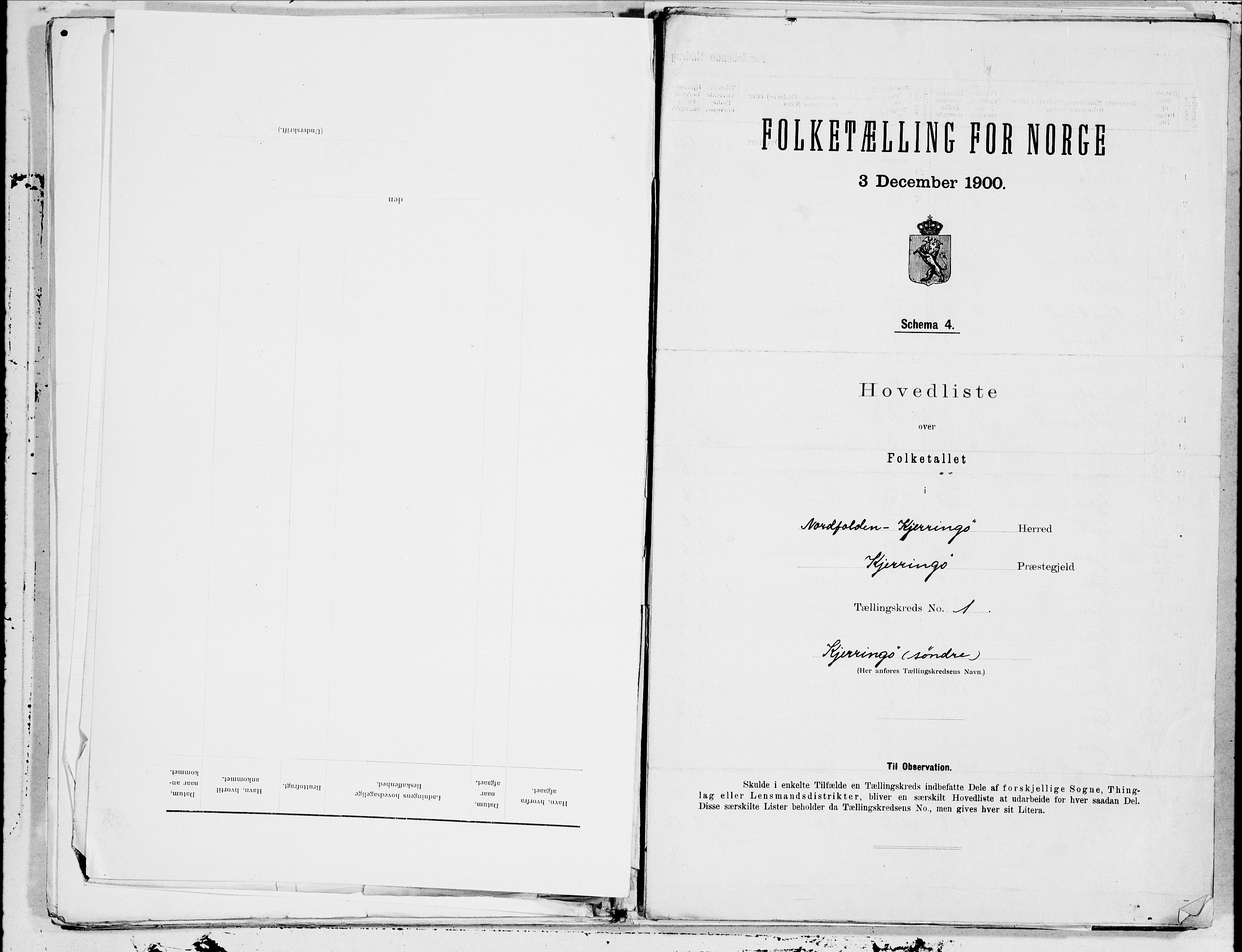 SAT, 1900 census for Nordfold-Kjerringøy, 1900, p. 2