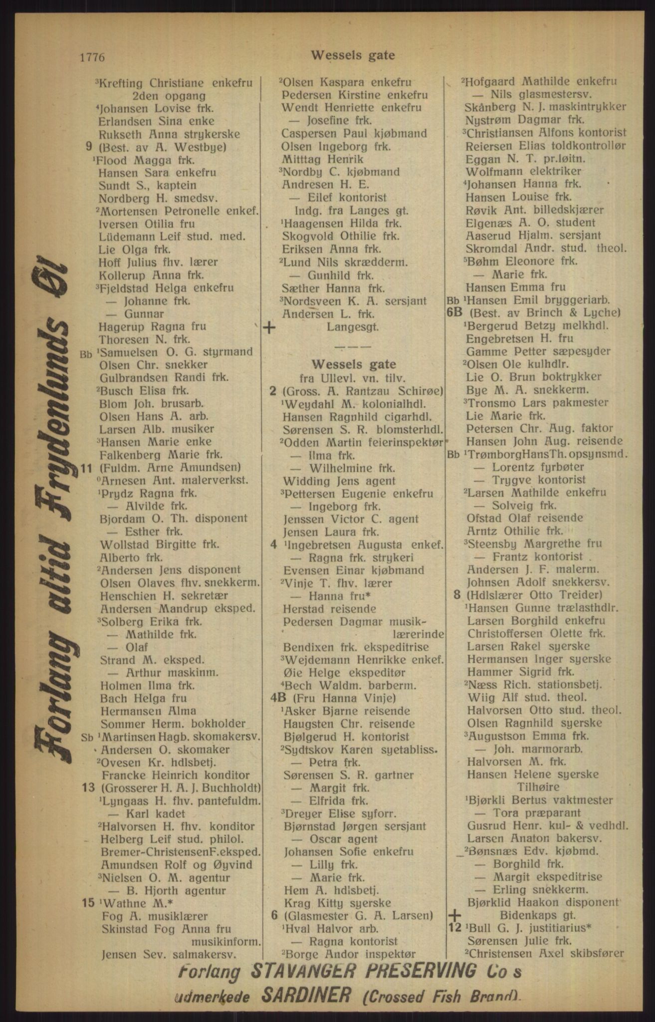 Kristiania/Oslo adressebok, PUBL/-, 1915, p. 1776