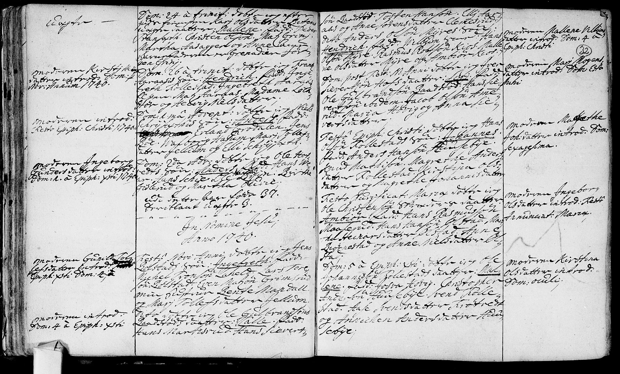 Røyken kirkebøker, AV/SAKO-A-241/F/Fa/L0002: Parish register (official) no. 2, 1731-1782, p. 32