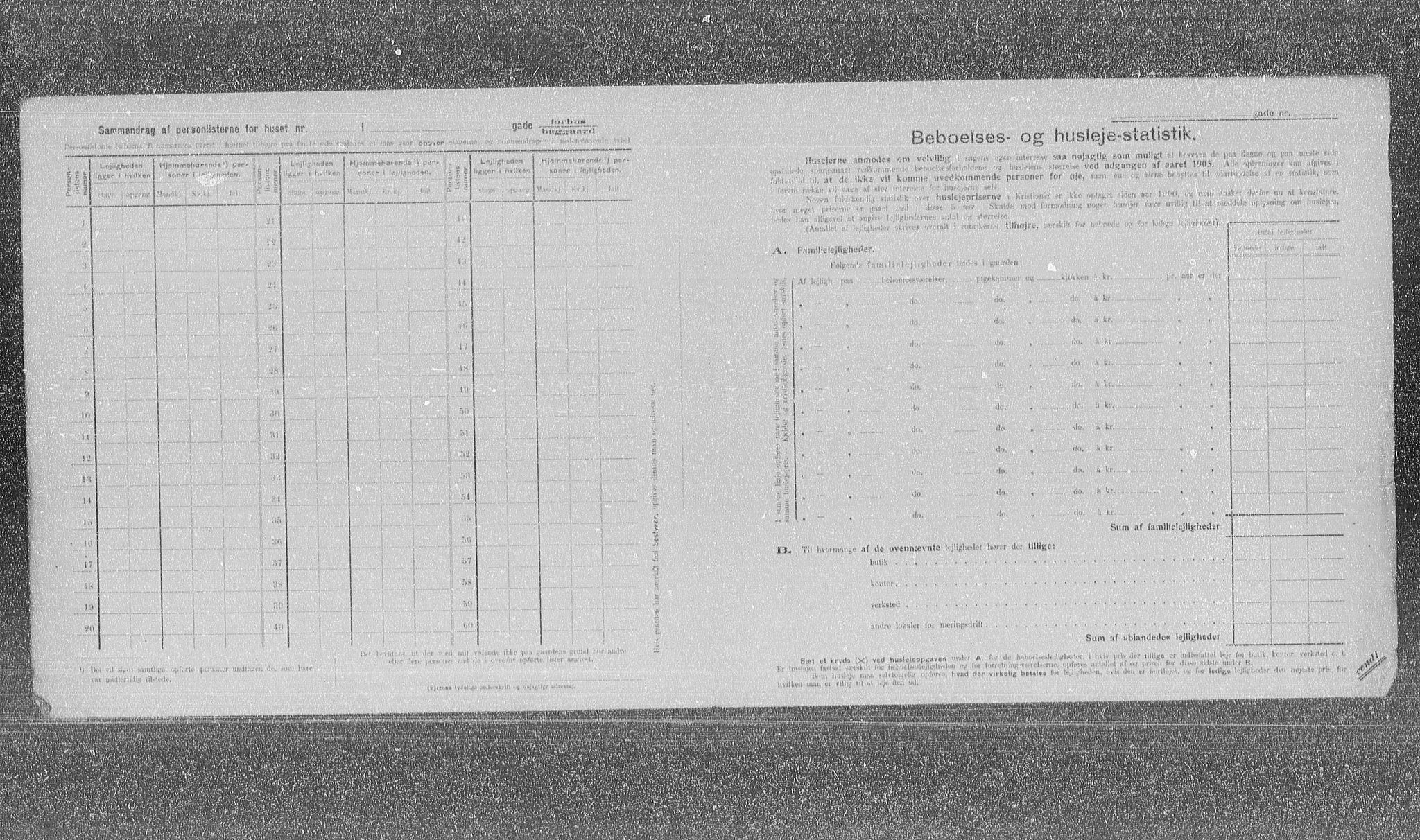 OBA, Municipal Census 1905 for Kristiania, 1905, p. 34353