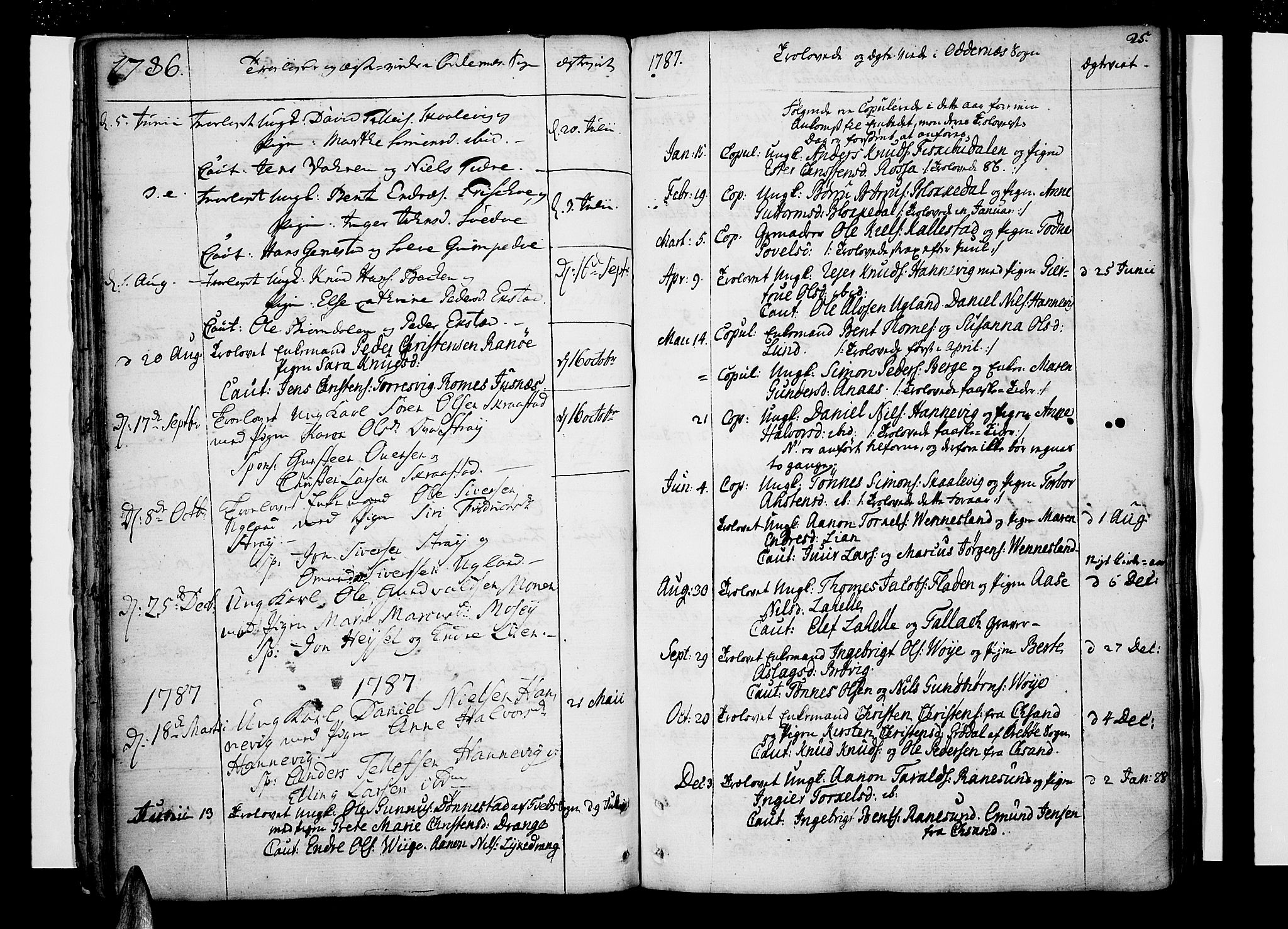 Oddernes sokneprestkontor, SAK/1111-0033/F/Fa/Faa/L0004: Parish register (official) no. A 4, 1764-1820, p. 25