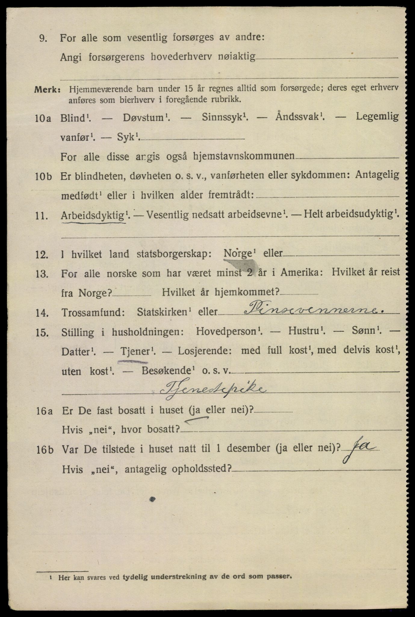 SAKO, 1920 census for Kragerø, 1920, p. 5352