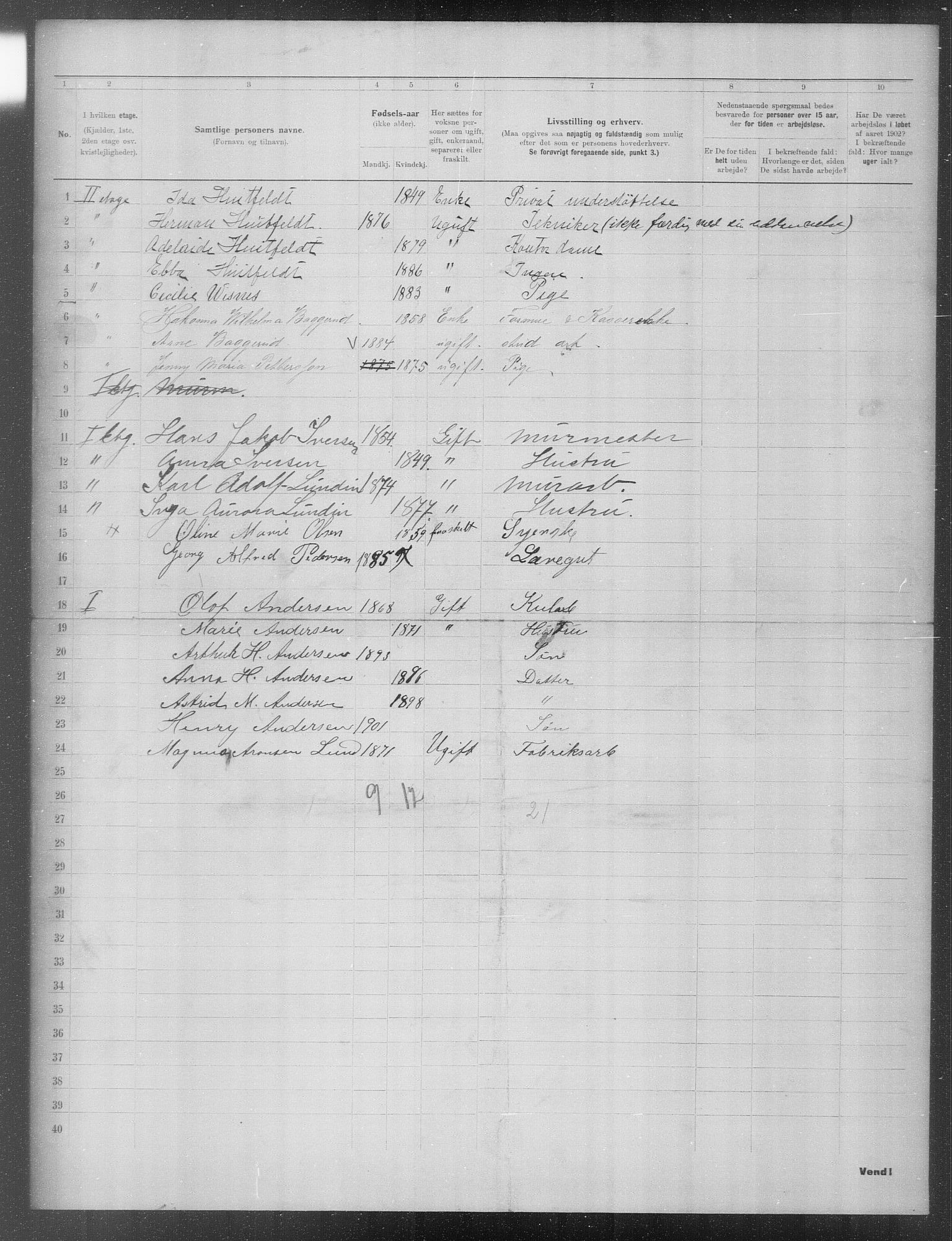 OBA, Municipal Census 1902 for Kristiania, 1902, p. 22538