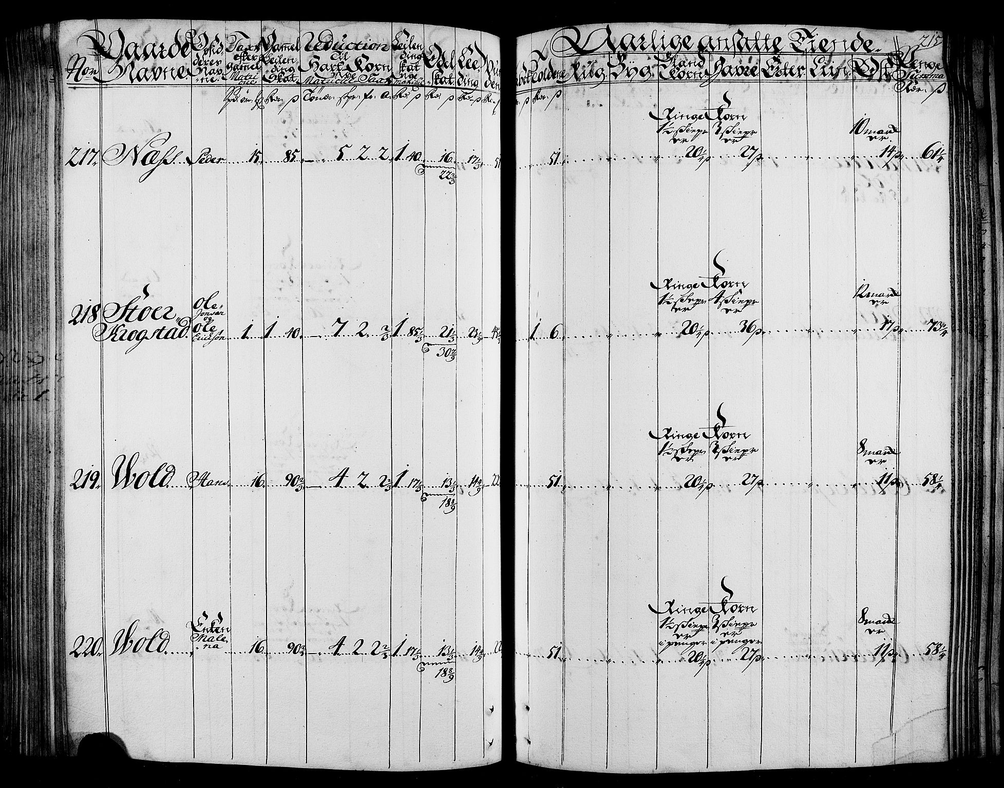 Rentekammeret inntil 1814, Realistisk ordnet avdeling, AV/RA-EA-4070/N/Nb/Nbf/L0165: Stjørdal og Verdal matrikkelprotokoll, 1723, p. 219