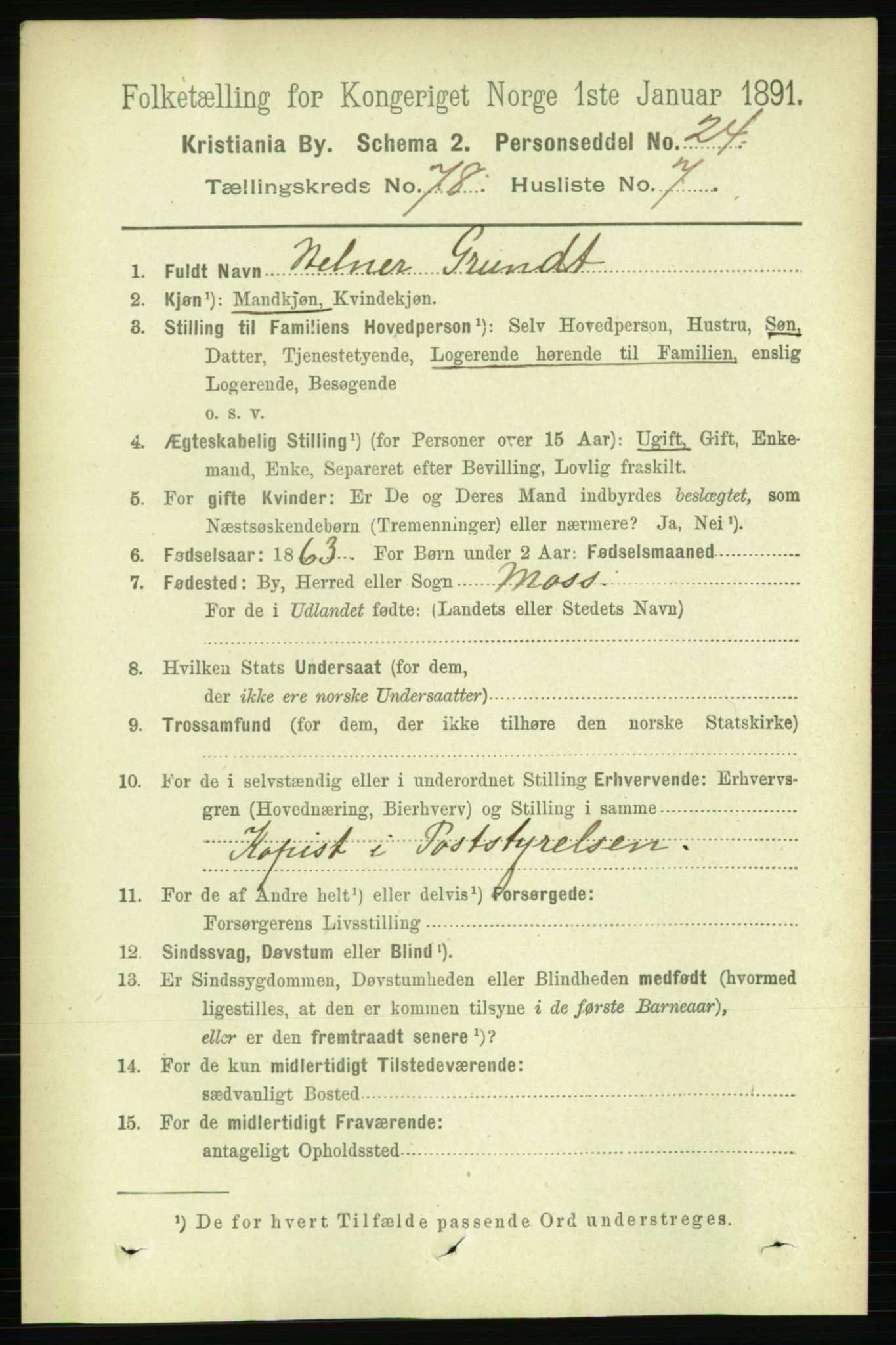 RA, 1891 census for 0301 Kristiania, 1891, p. 40978