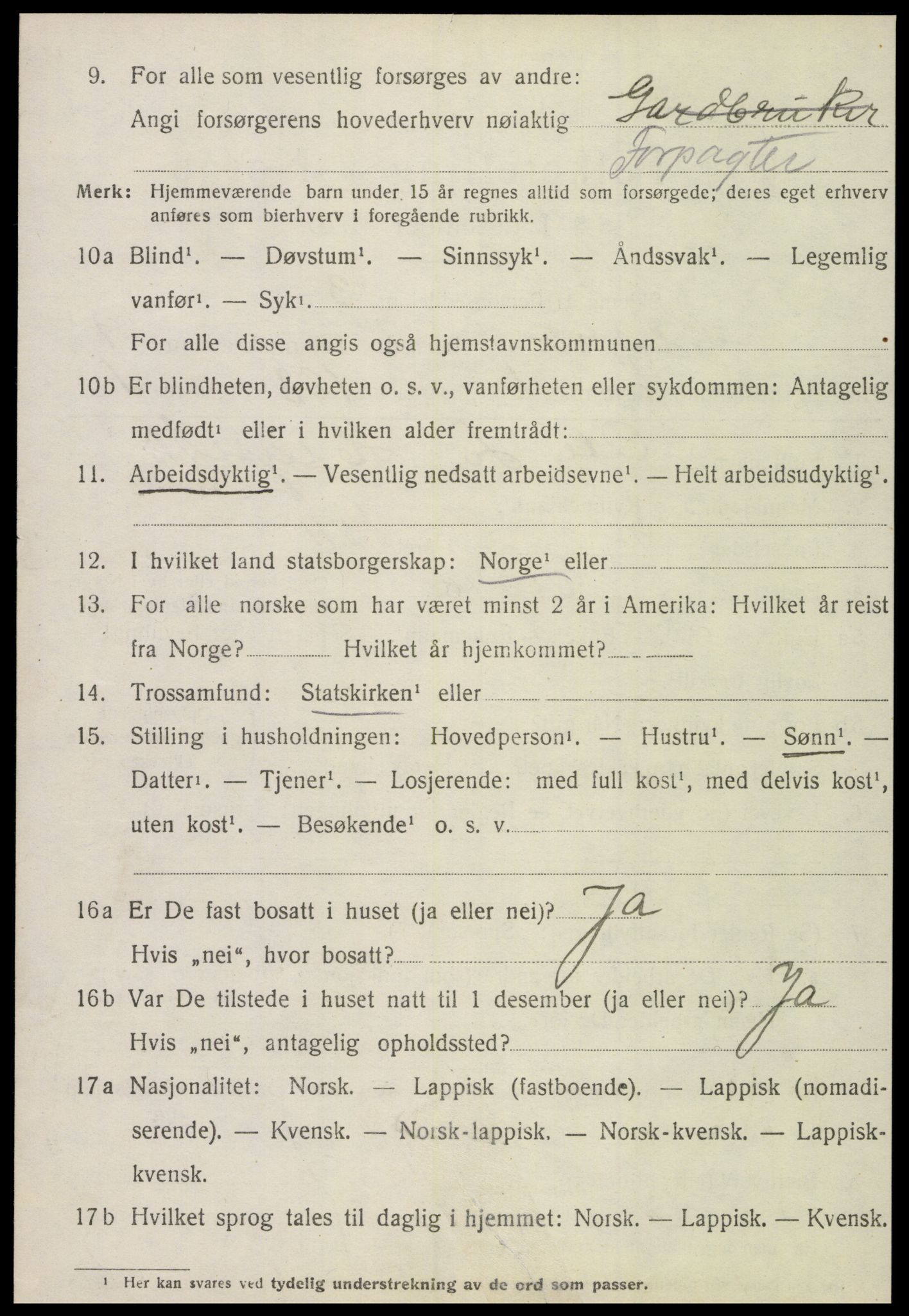 SAT, 1920 census for Hegra, 1920, p. 5981