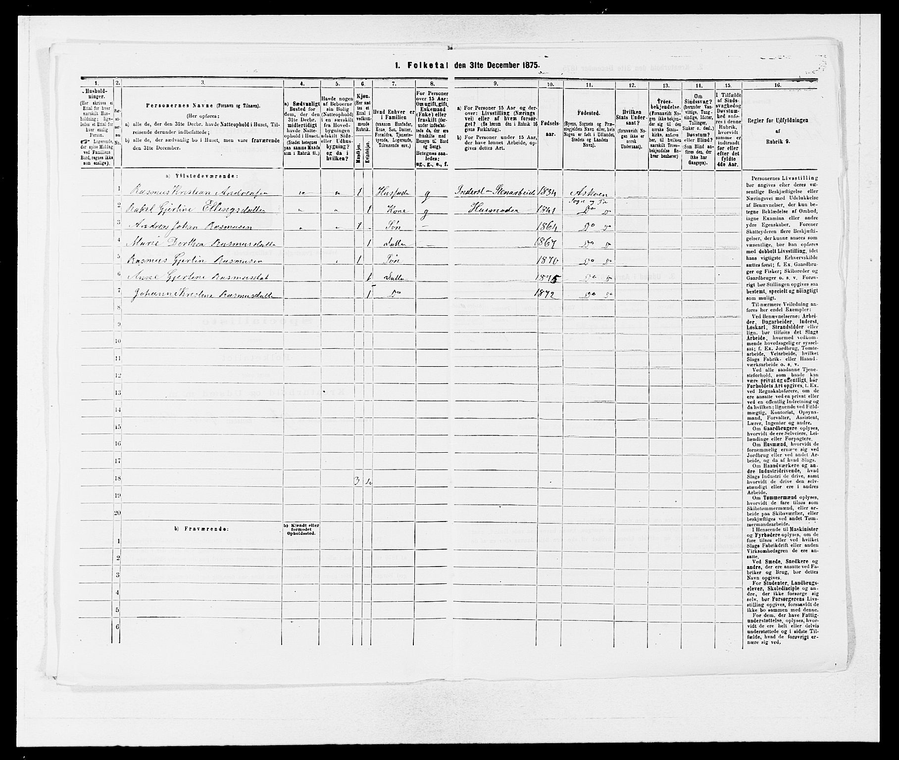 SAB, 1875 census for 1247P Askøy, 1875, p. 80