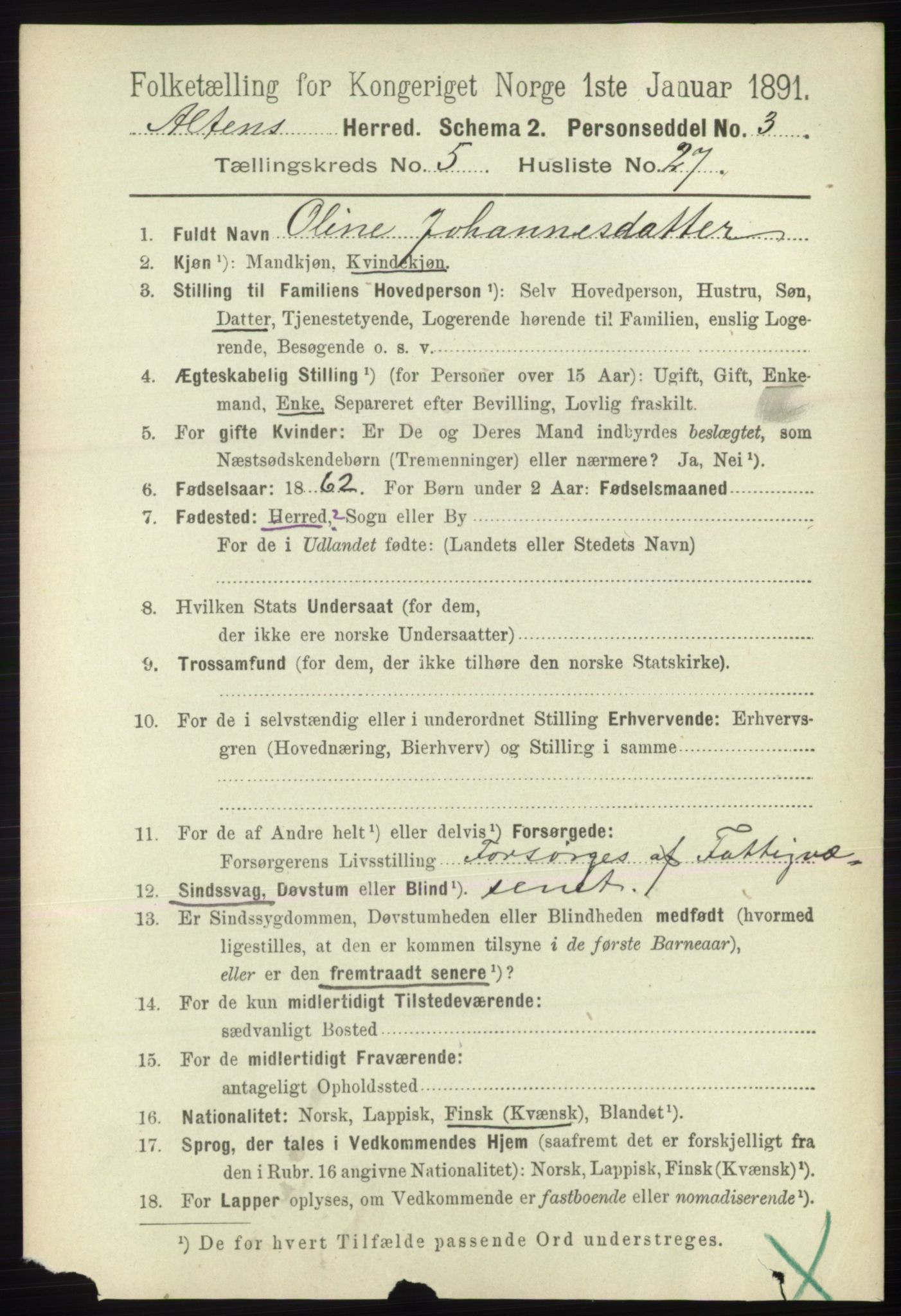 RA, 1891 census for 2012 Alta, 1891, p. 1808