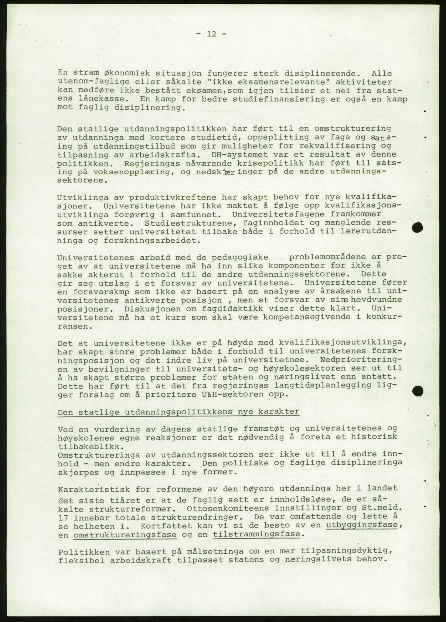 Norsk Studentunion, AV/RA-PA-0794/Fg/L0067: Landstinget, 1968-1979