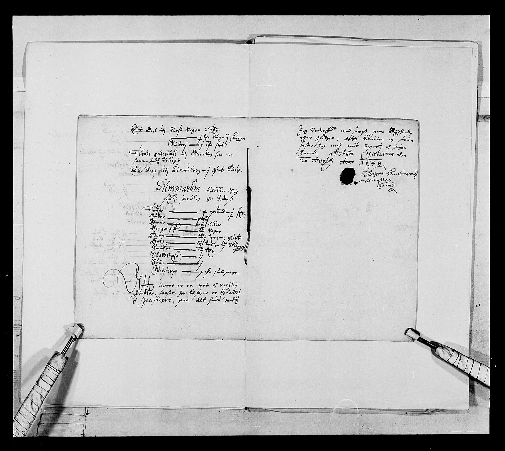 Stattholderembetet 1572-1771, AV/RA-EA-2870/Ek/L0021/0001: Jordebøker 1633-1658: / Adelsjordebøker innlevert til hyllingen i august 1648 og senere, 1648-1649, p. 107